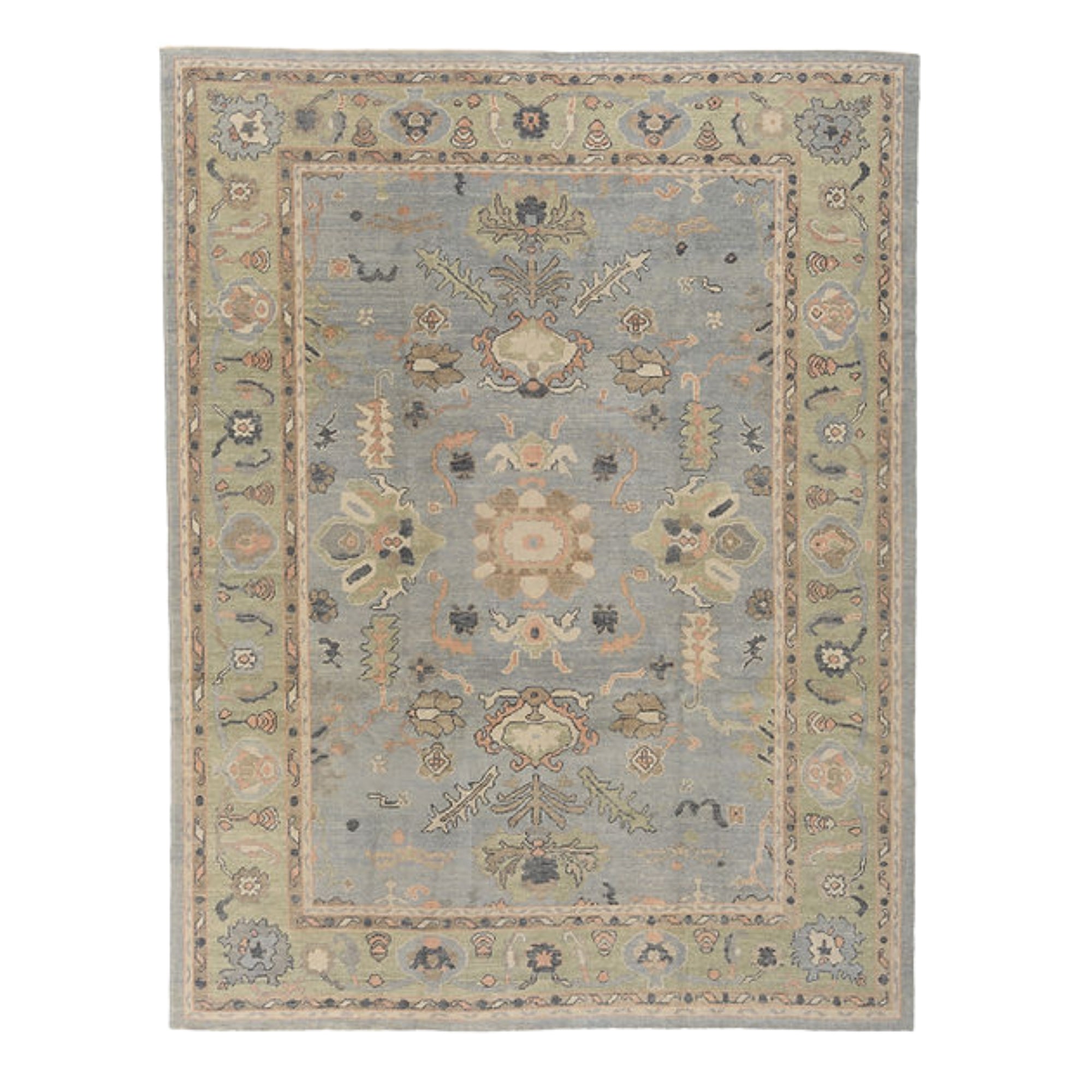 9 x 12 ft Hand Knotted Oushak Rug