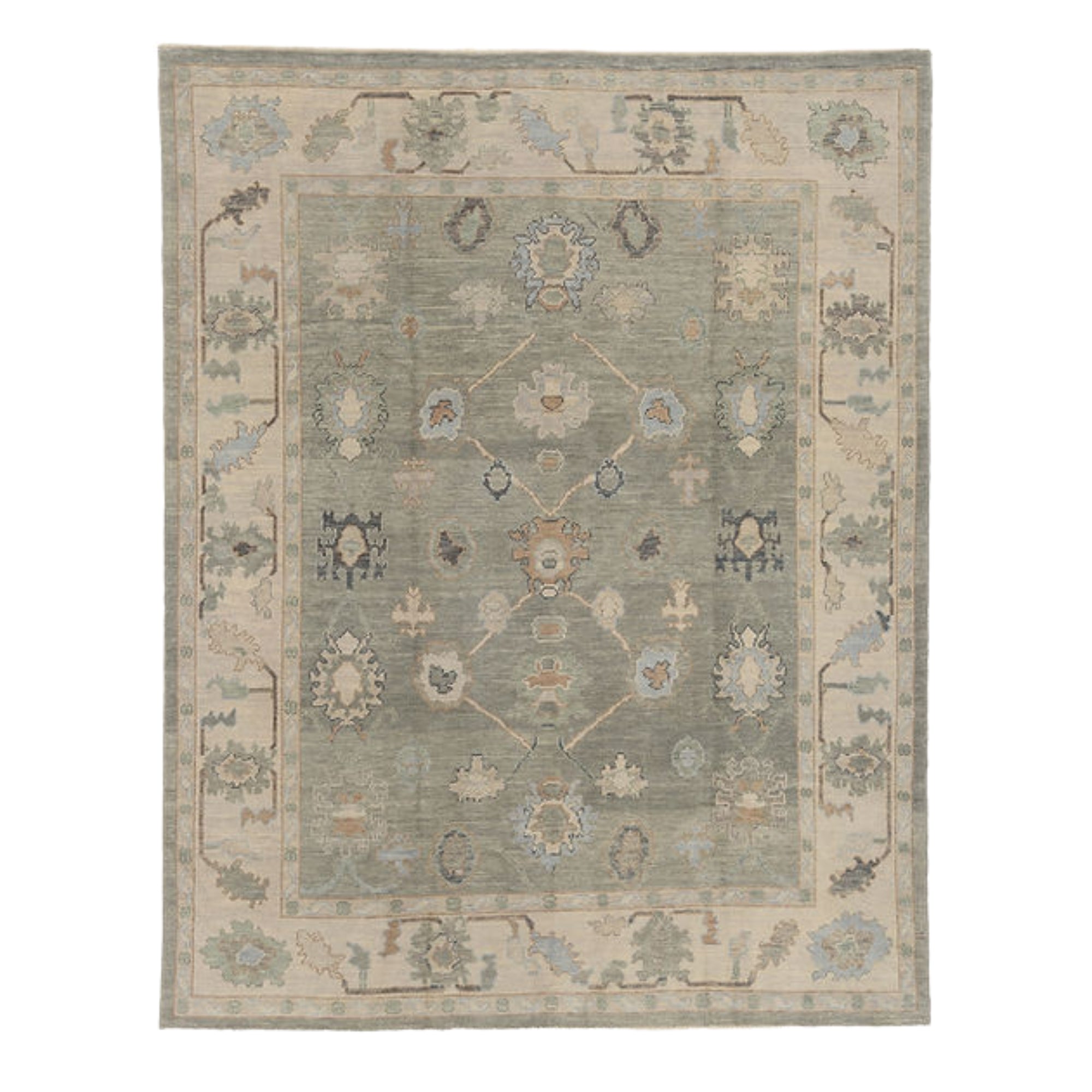 8.1 x 10.2 ft Hand Knotted Oushak Rug