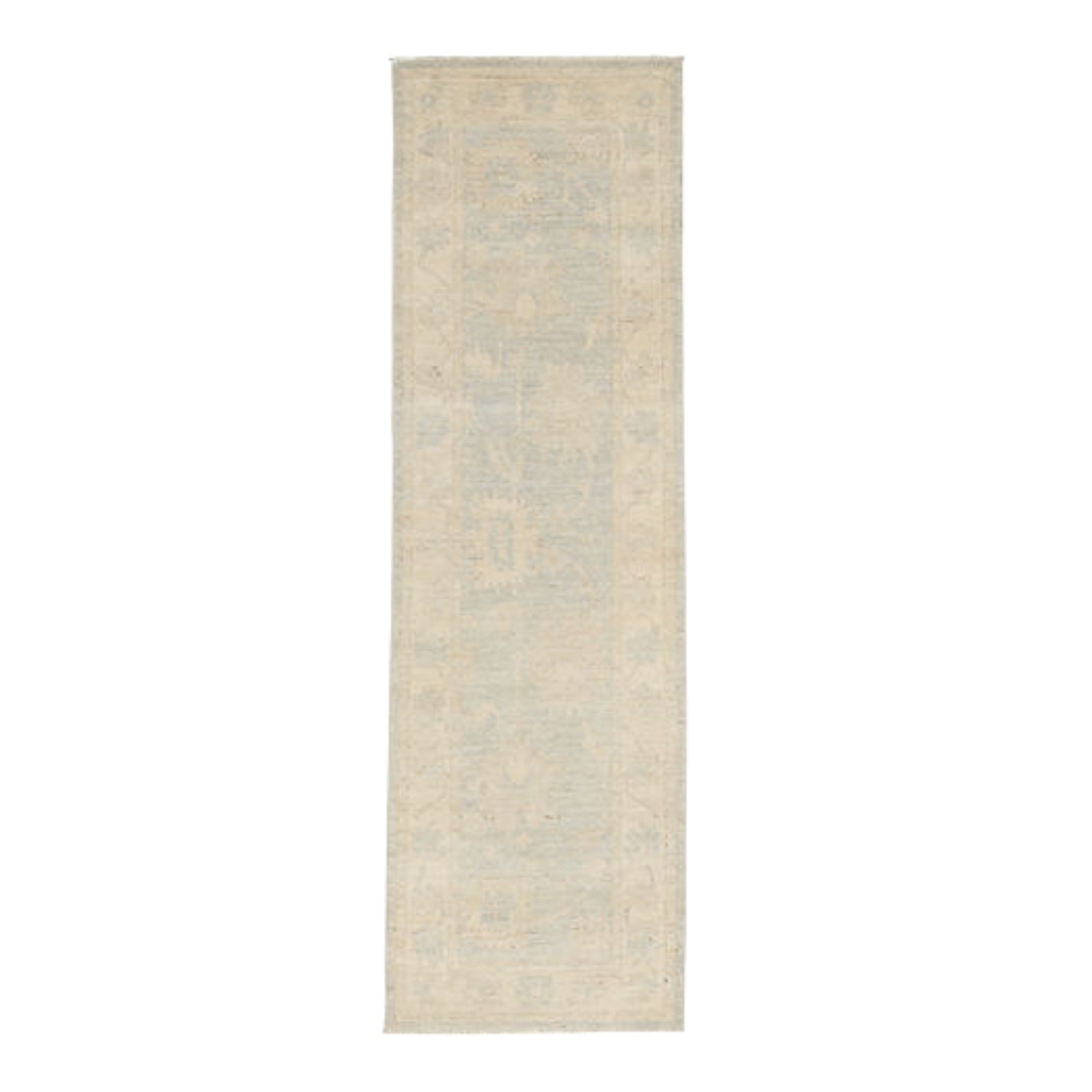 2.8 x 9.7 ft Hand Knotted Oushak Runner