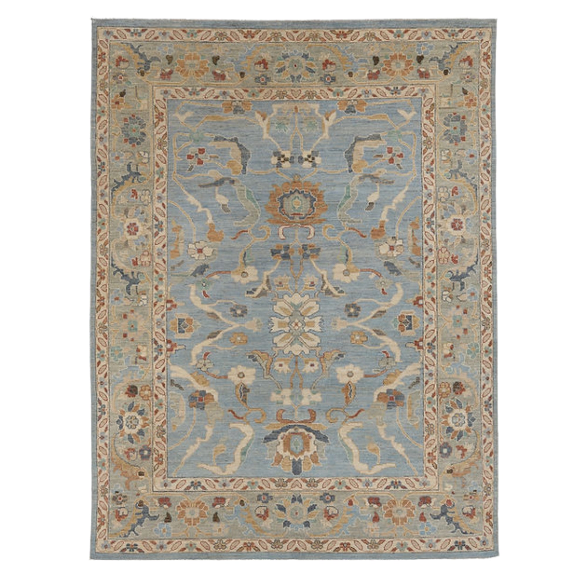 9 x 12 ft Hand Knotted Oushak Rug