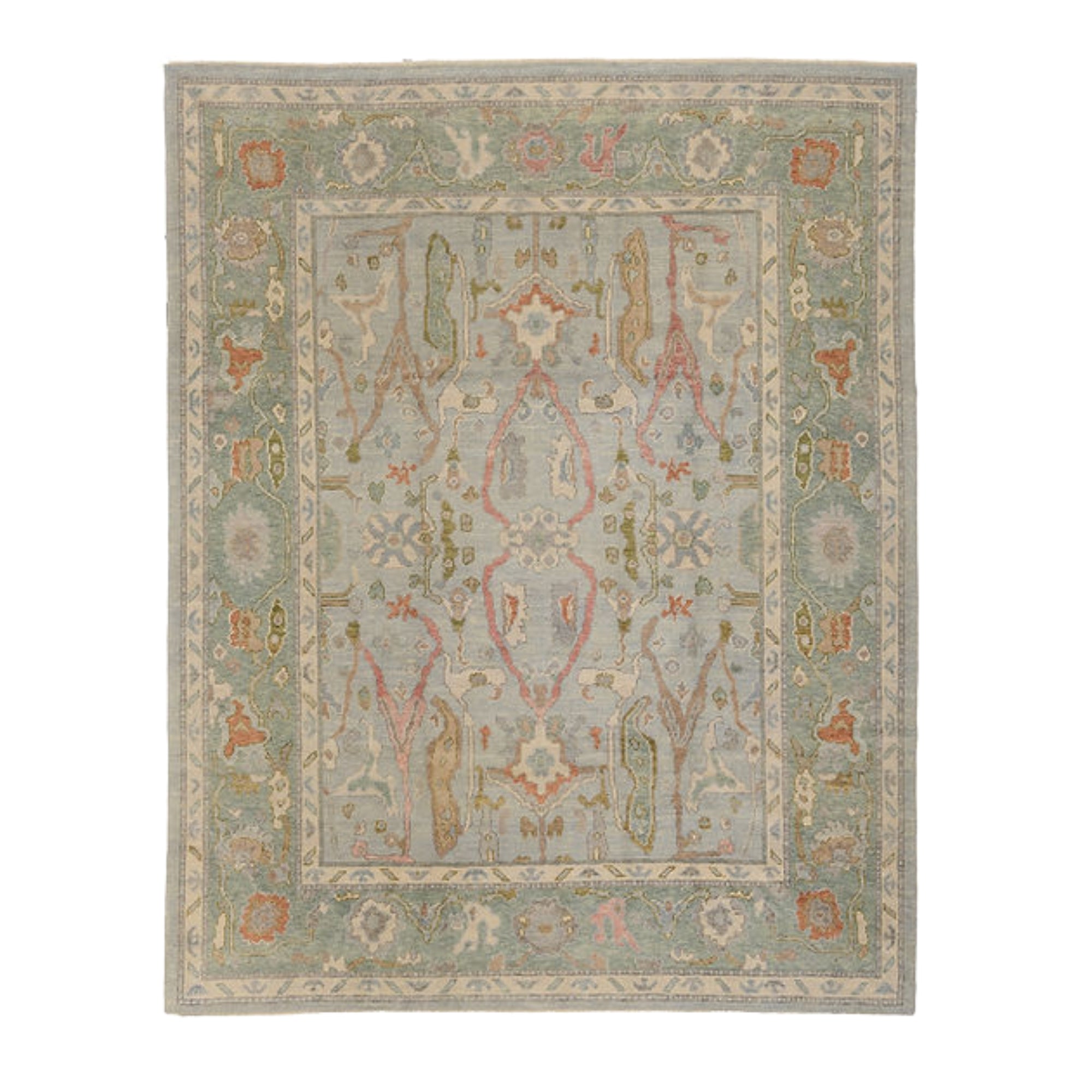 8.3 x 10.8 ft Hand Knotted Oushak Rug