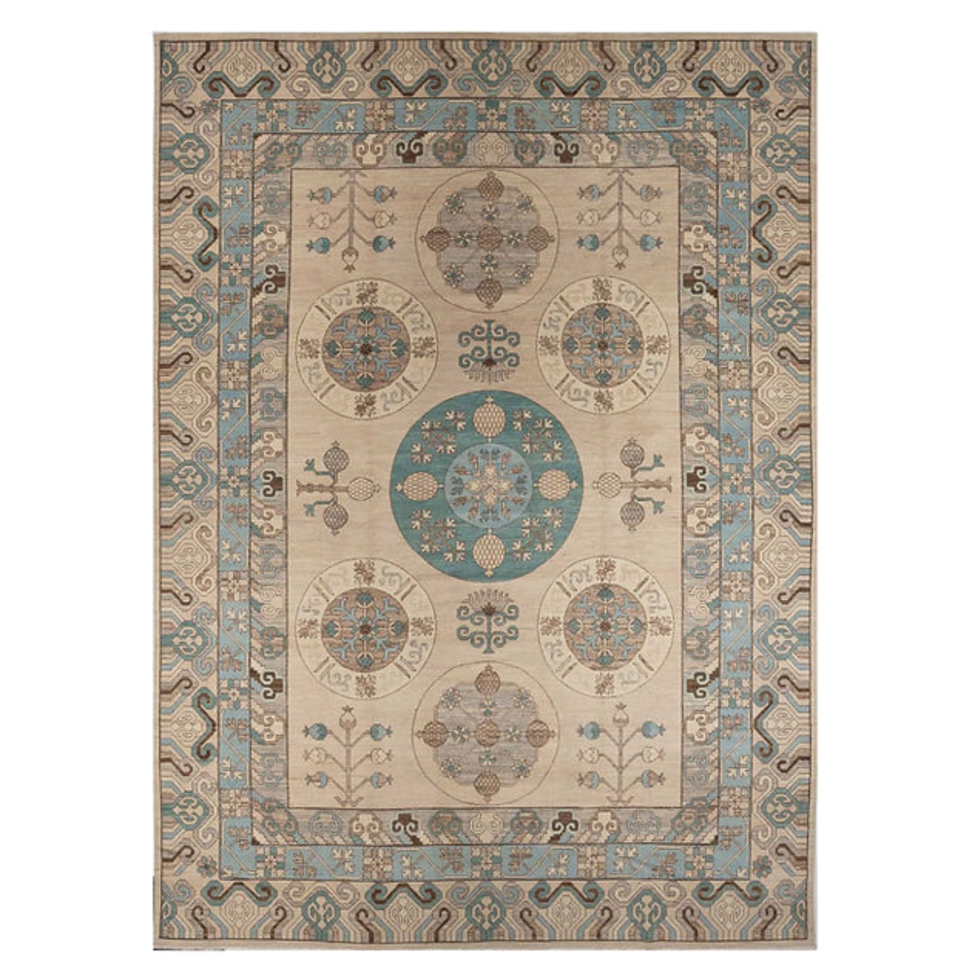 11.11 x 16.10 ft Hand Knotted Khotan Rug