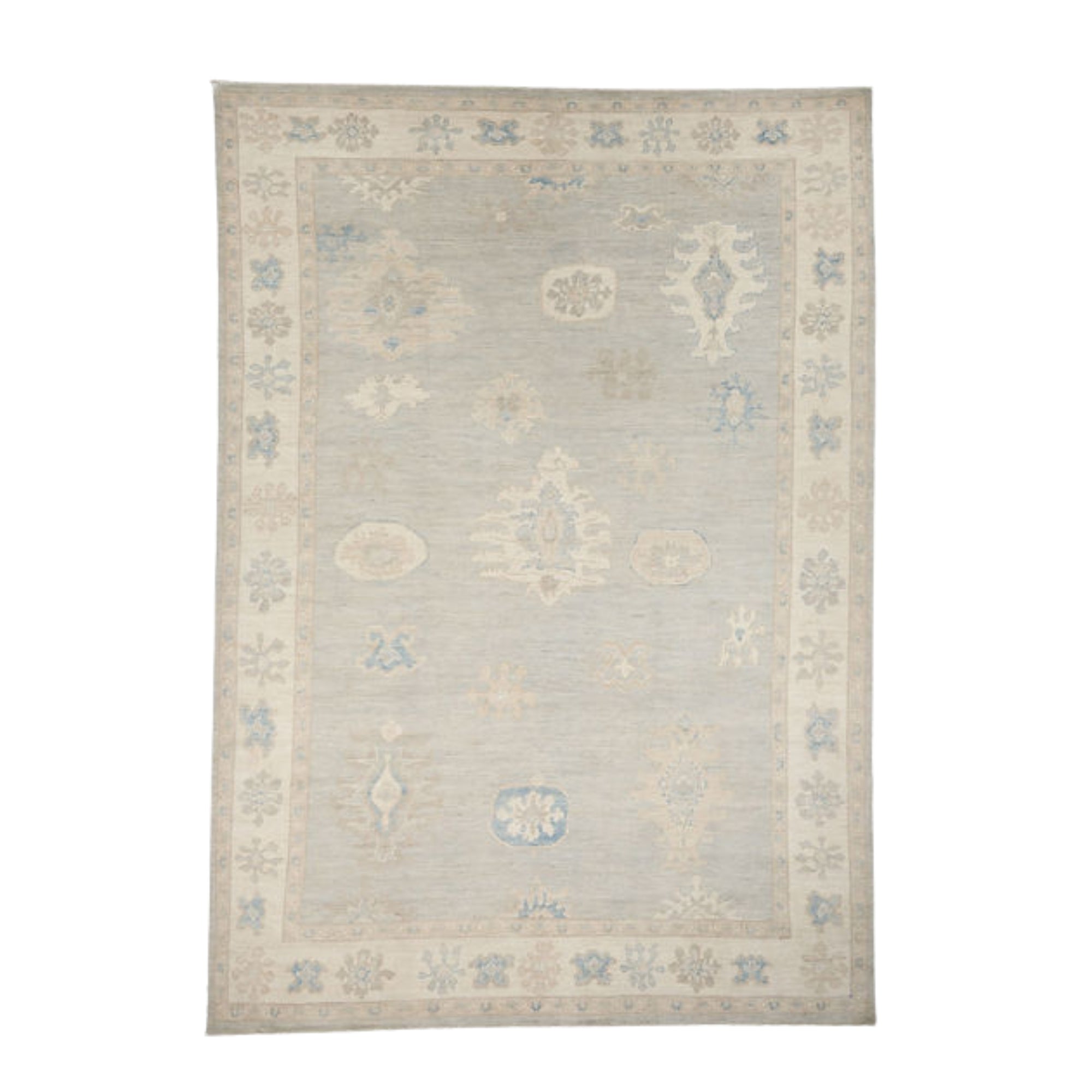 9.9 x 13.11 ft Hand Knotted Oushak Rug