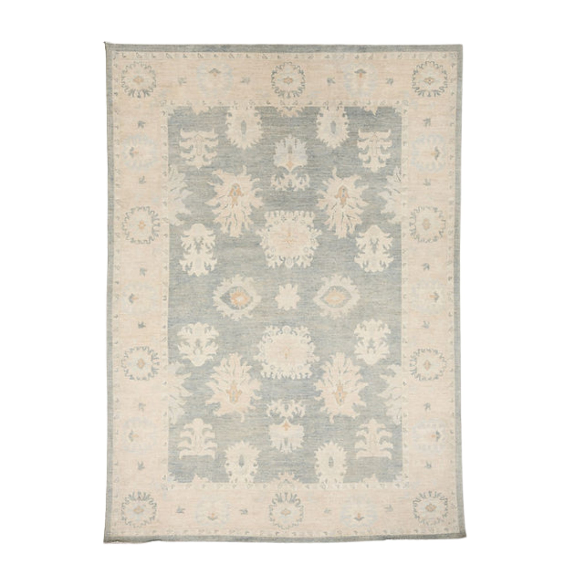 9.7 x 13.8 ft Hand Knotted Oushak Rug