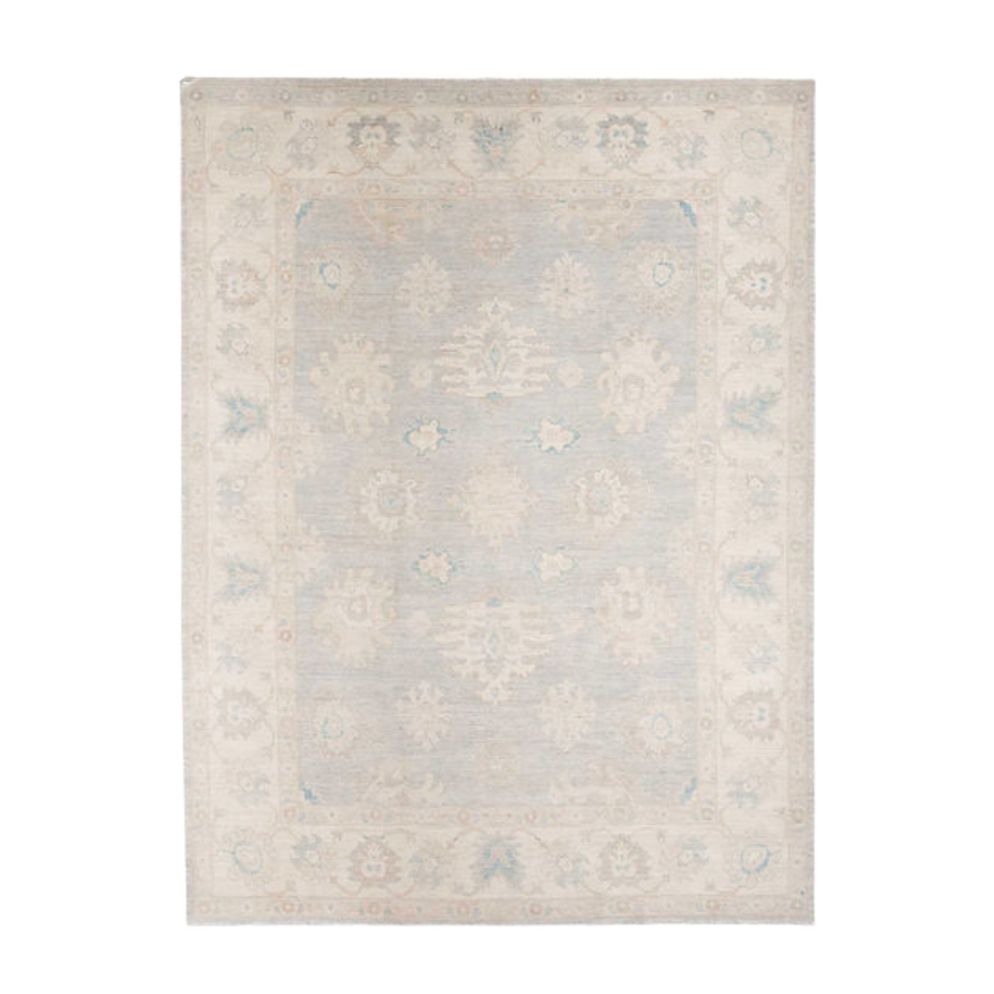 8.9 x 11.9 ft Hand Knotted Oushak Rug