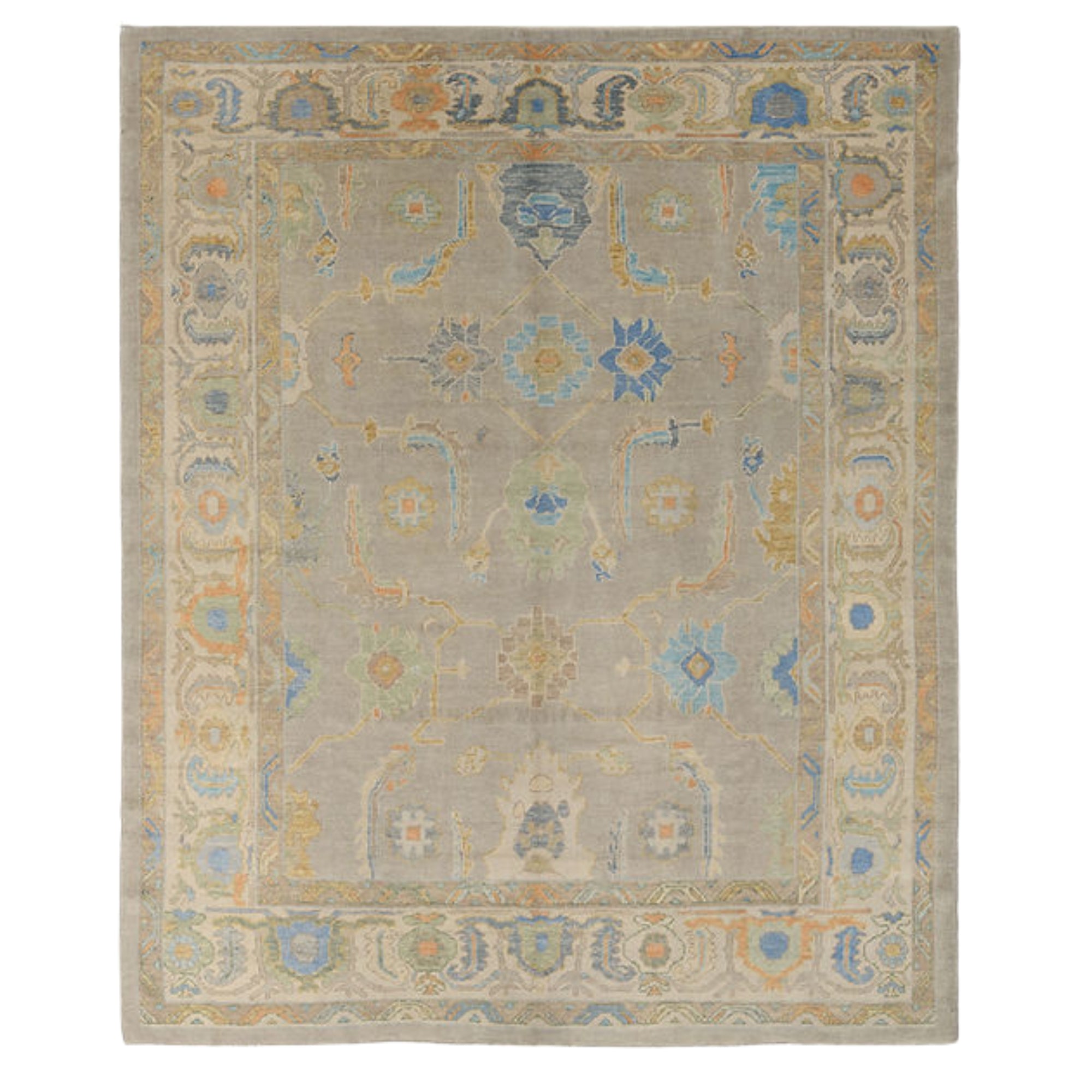8.10 x 11 ft Hand Knotted Oushak Rug