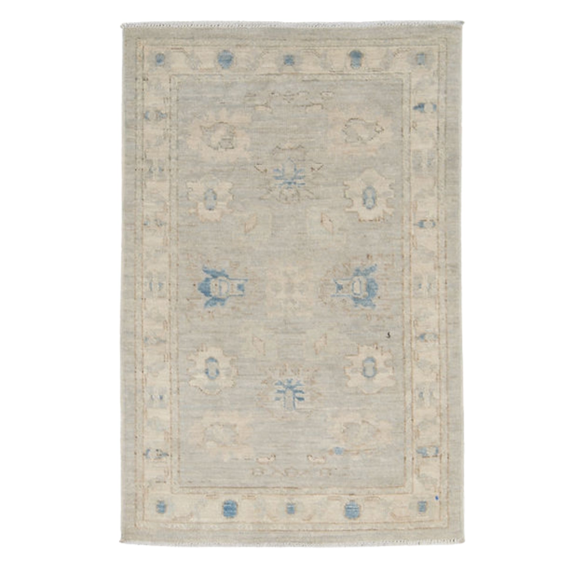 2.8 x 4.2 ft Hand Knotted Oushak Rug