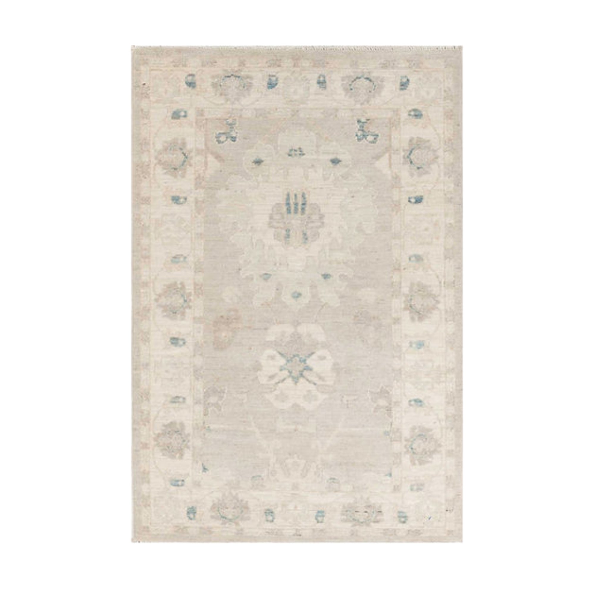 3.1 x 4.9 ft Hand Knotted Oushak Rug