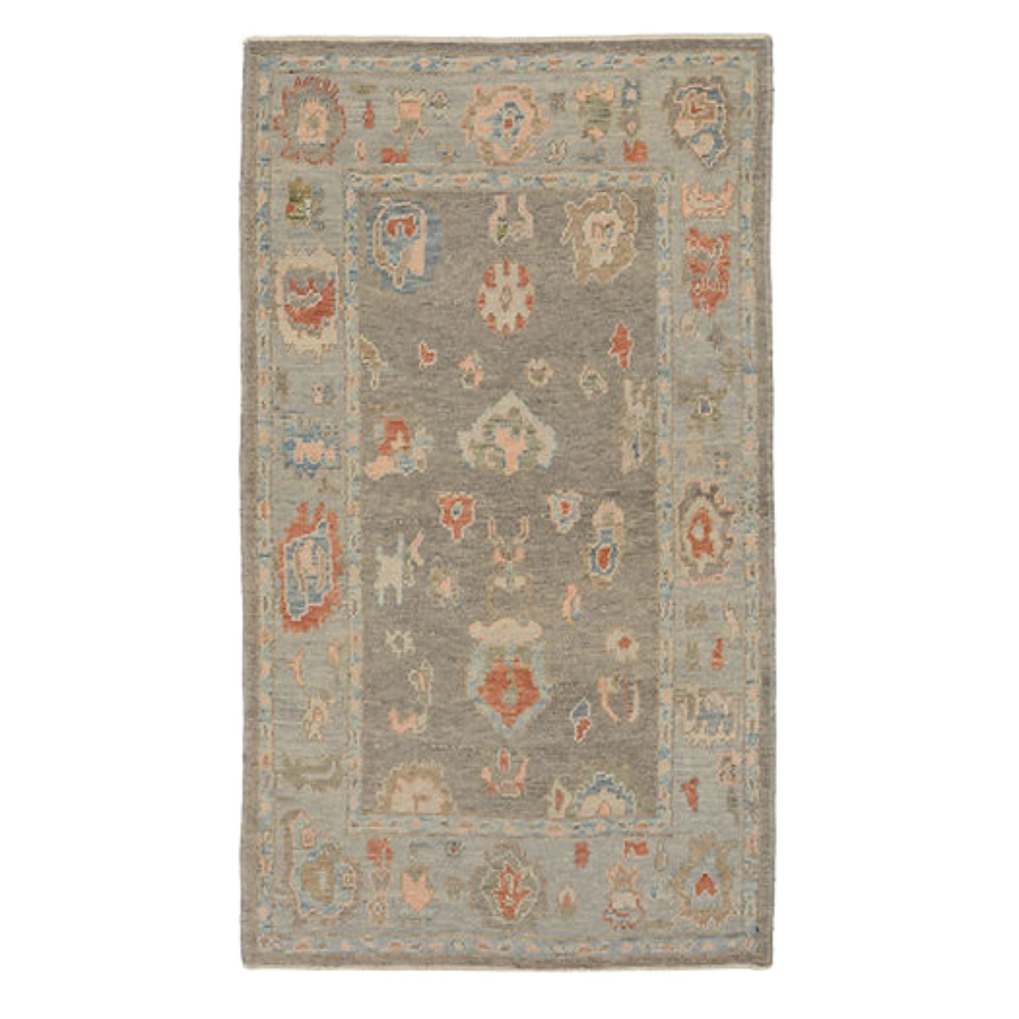 4 x 7 ft Hand Knotted Oushak Rug