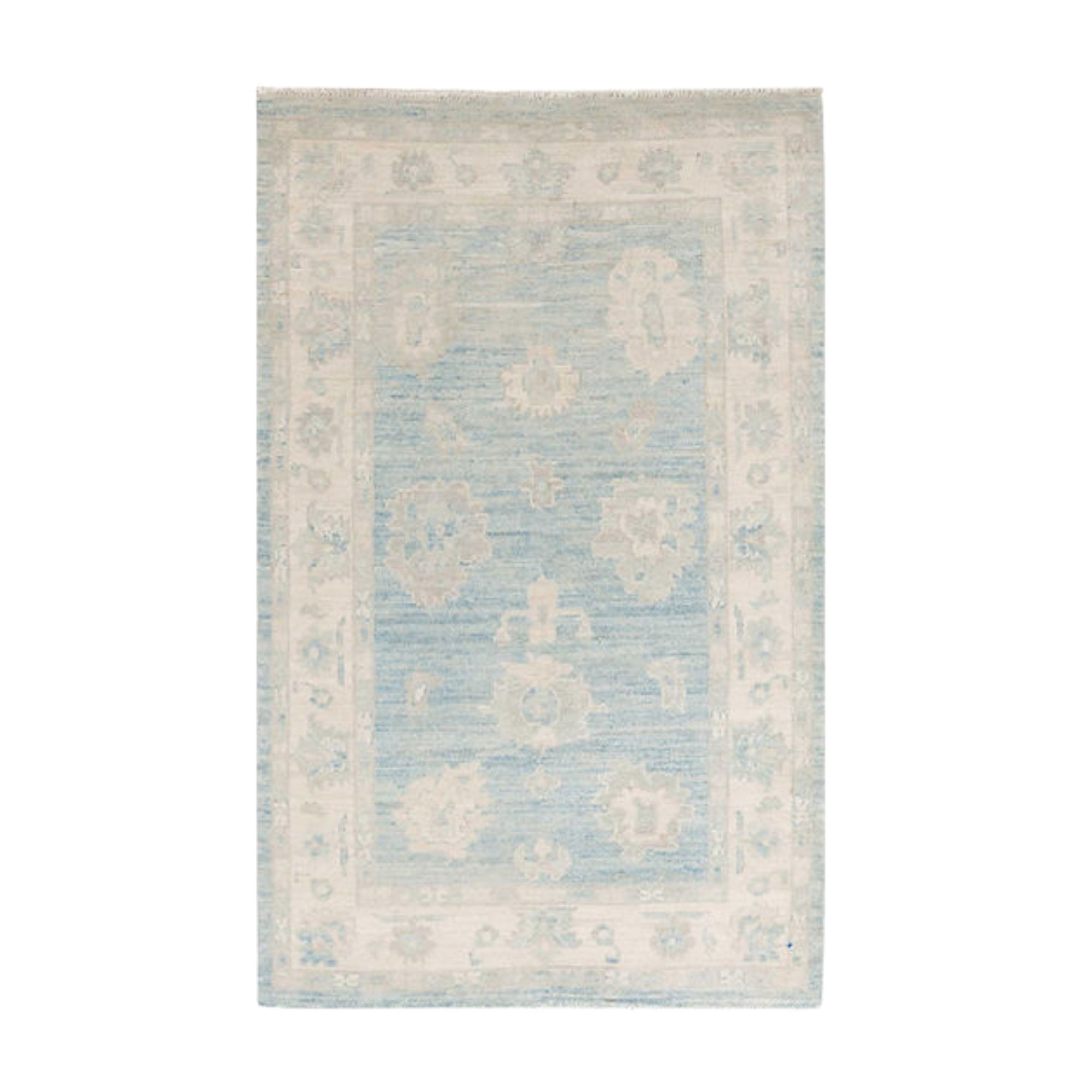 3.1 x 5.1 ft Hand Knotted Oushak Rug
