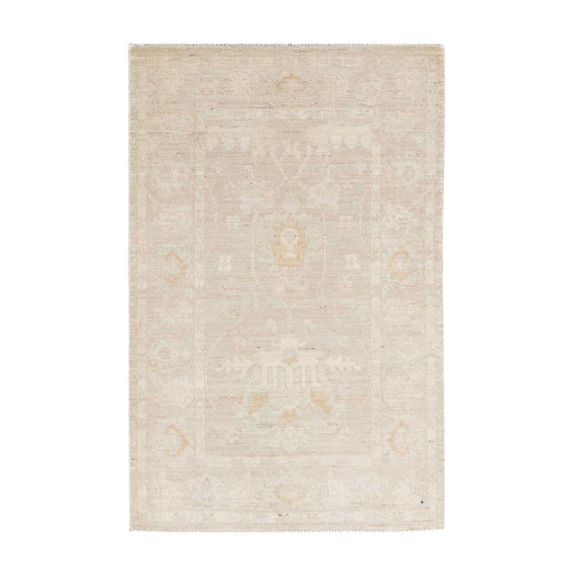 2.6 x 4 ft Hand Knotted Oushak Rug