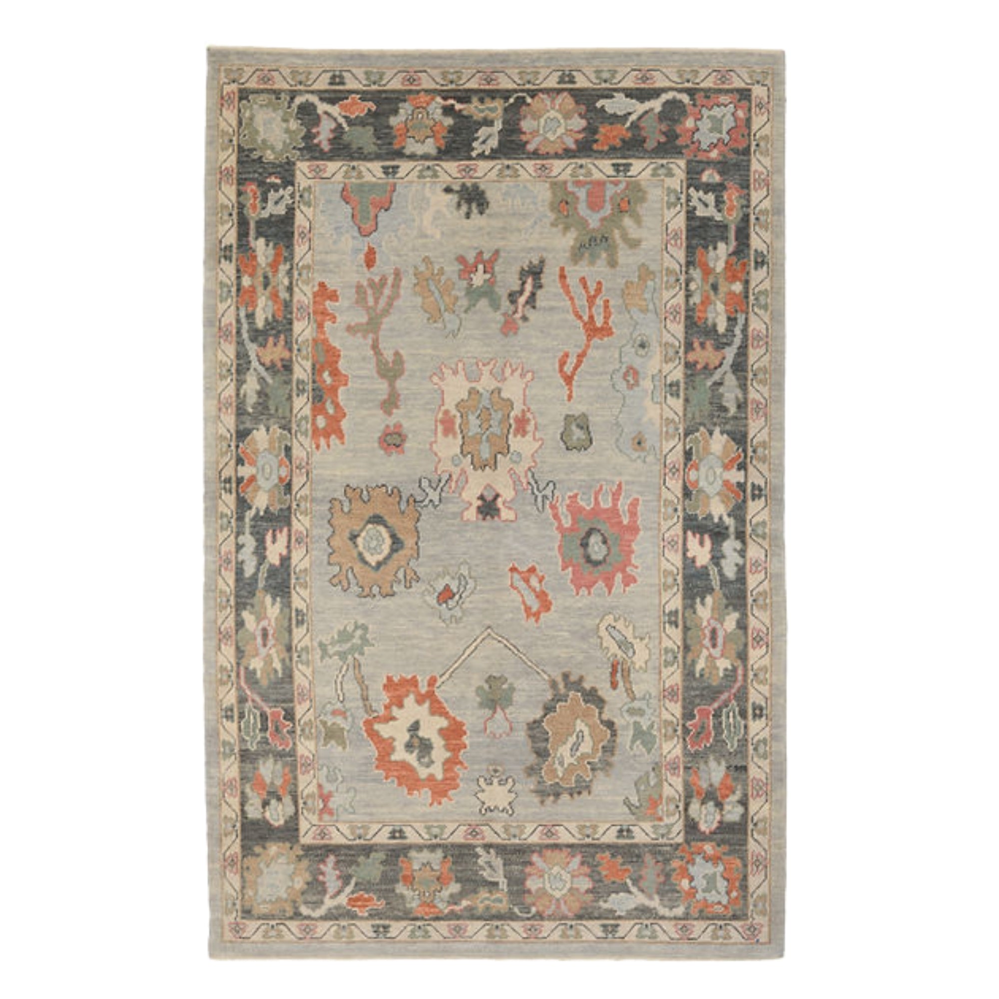 6.5 x 10.3 ft Hand Knotted Oushak Rug