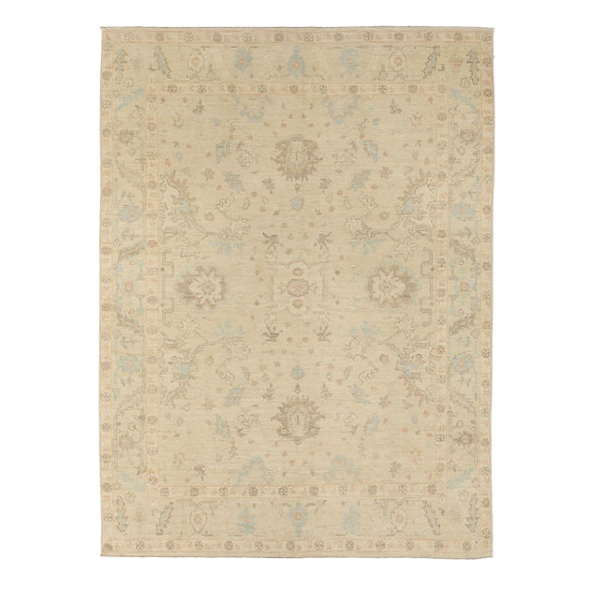 7.11 x 10.10 ft Hand Knotted Oushak Rug