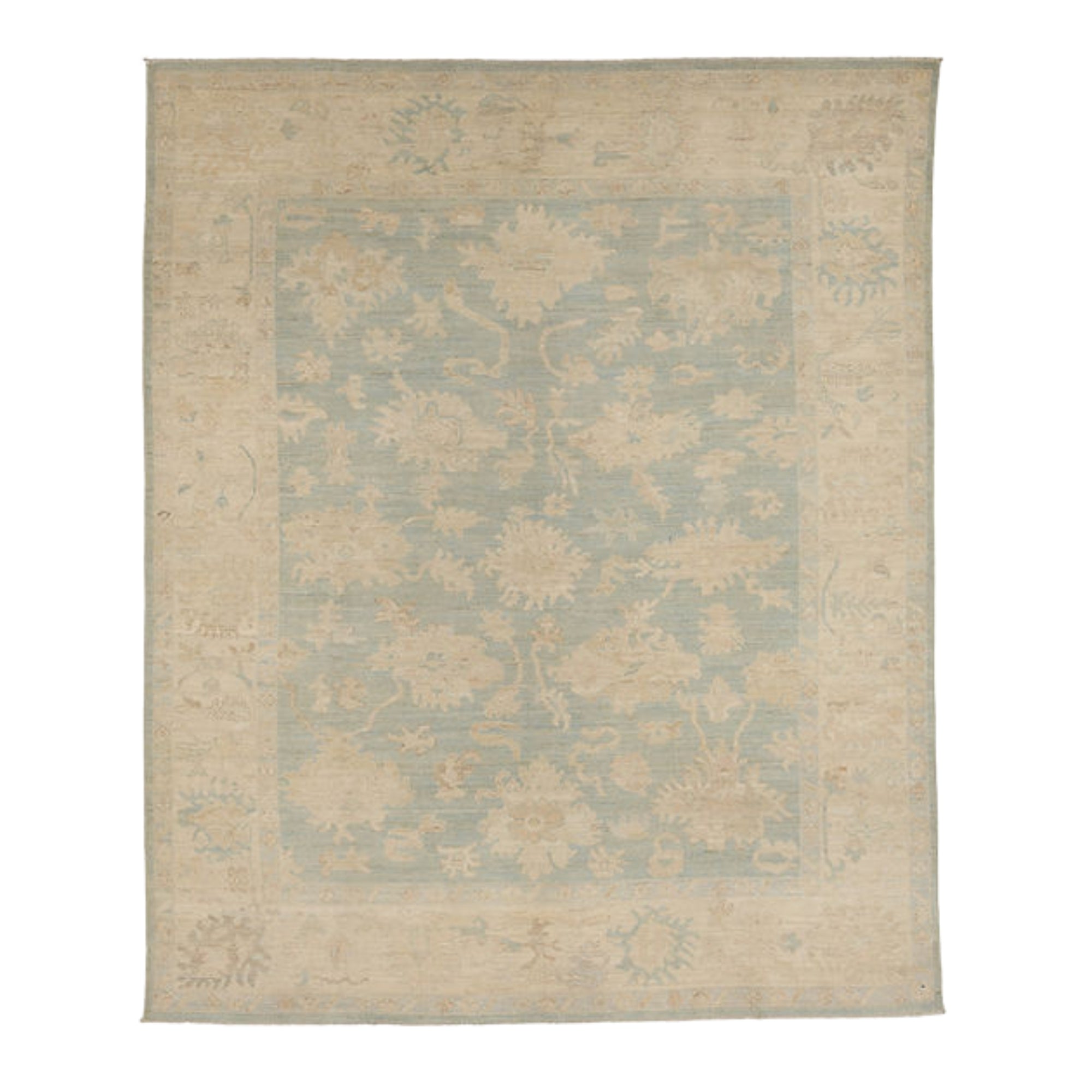8.1 x 9.9 ft Hand Knotted Oushak Rug