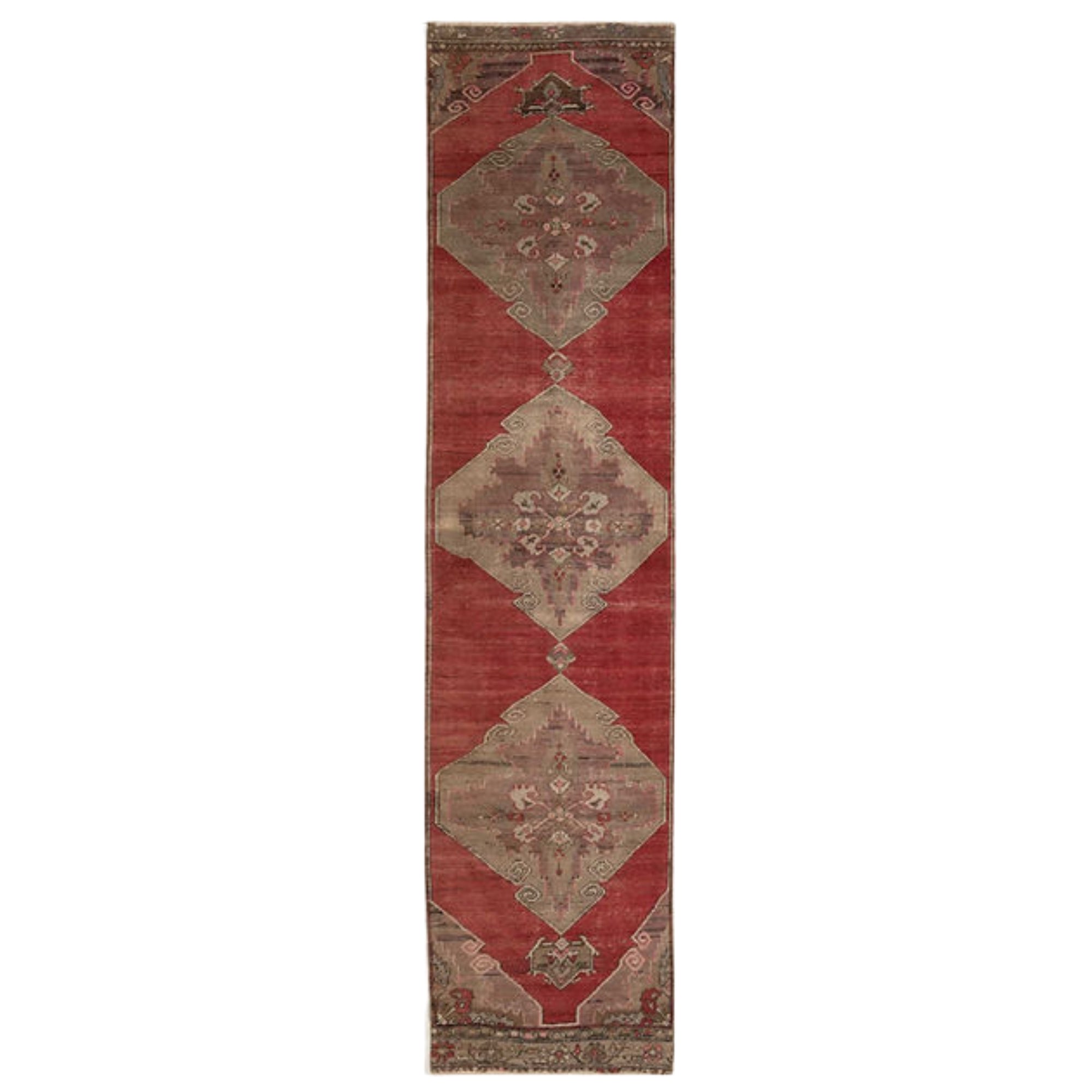 2.4 x 10.3 ft Hand Knotted Turkish Oushak Runner