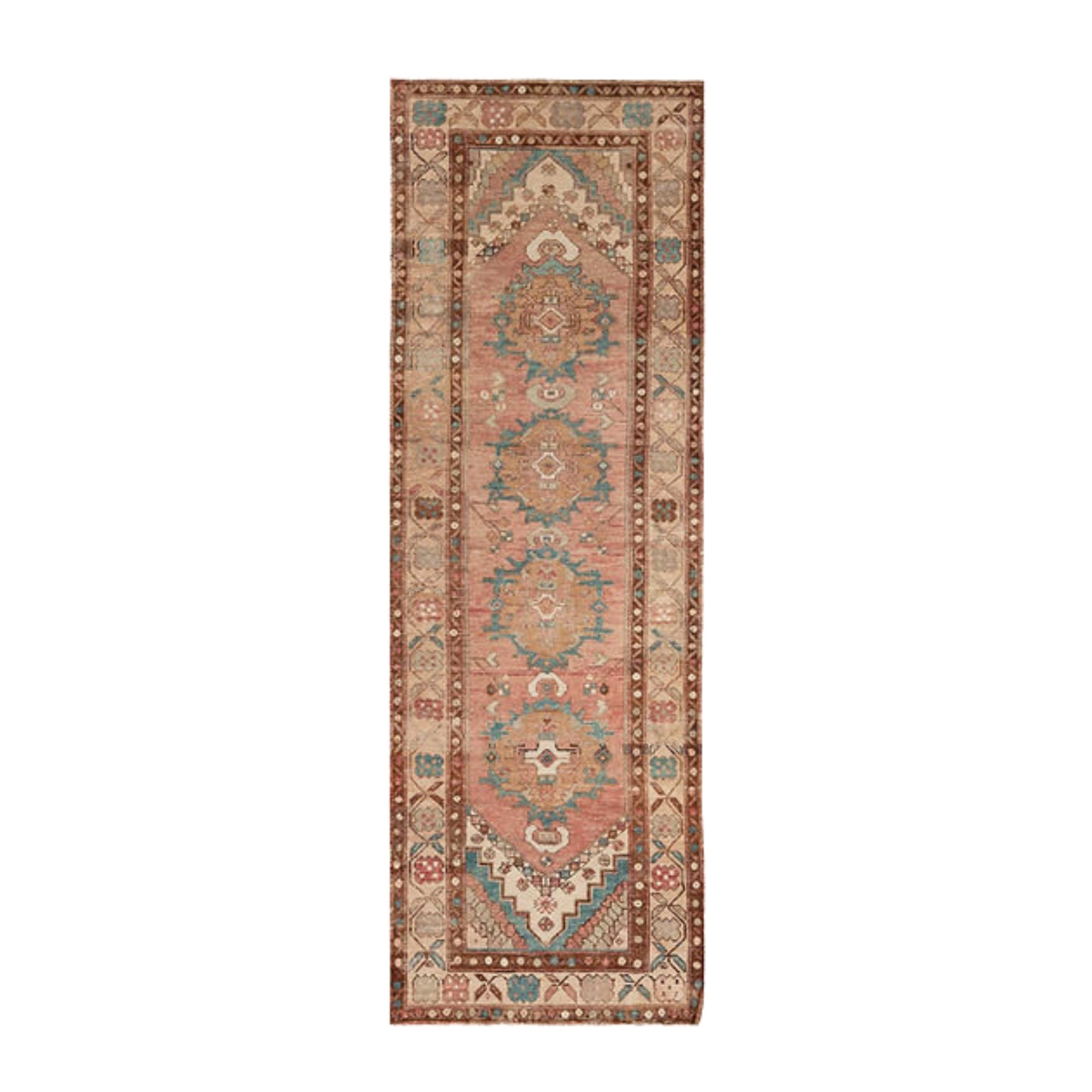 3.1 x 9.8 ft Hand Knotted Turkish Oushak Runner