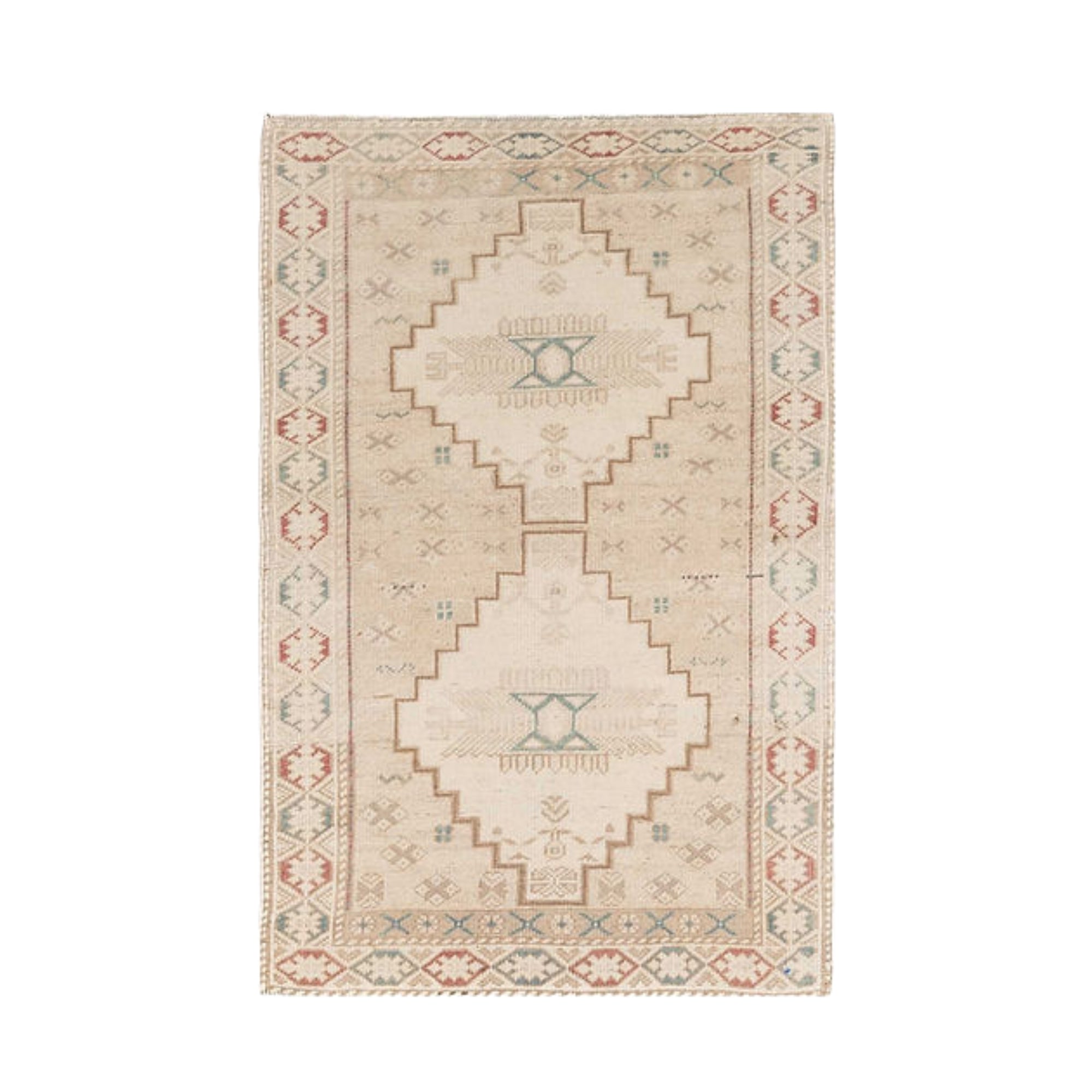 2.6 x 3.10 ft Hand Knotted Turkish Oushak Rug