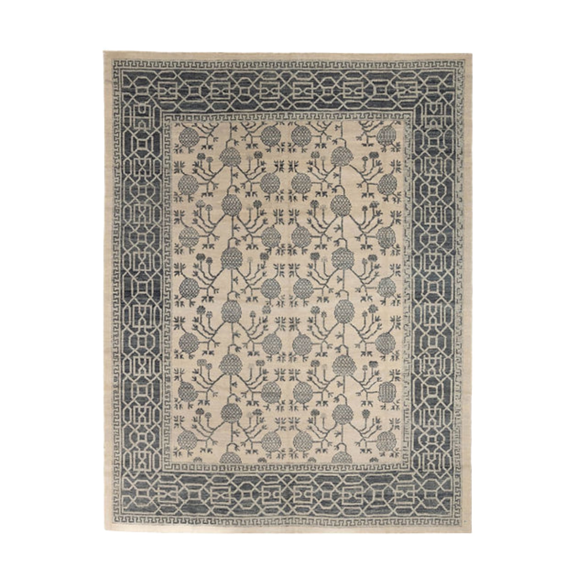 9 x 11.10 ft Hand Knotted Oushak Rug