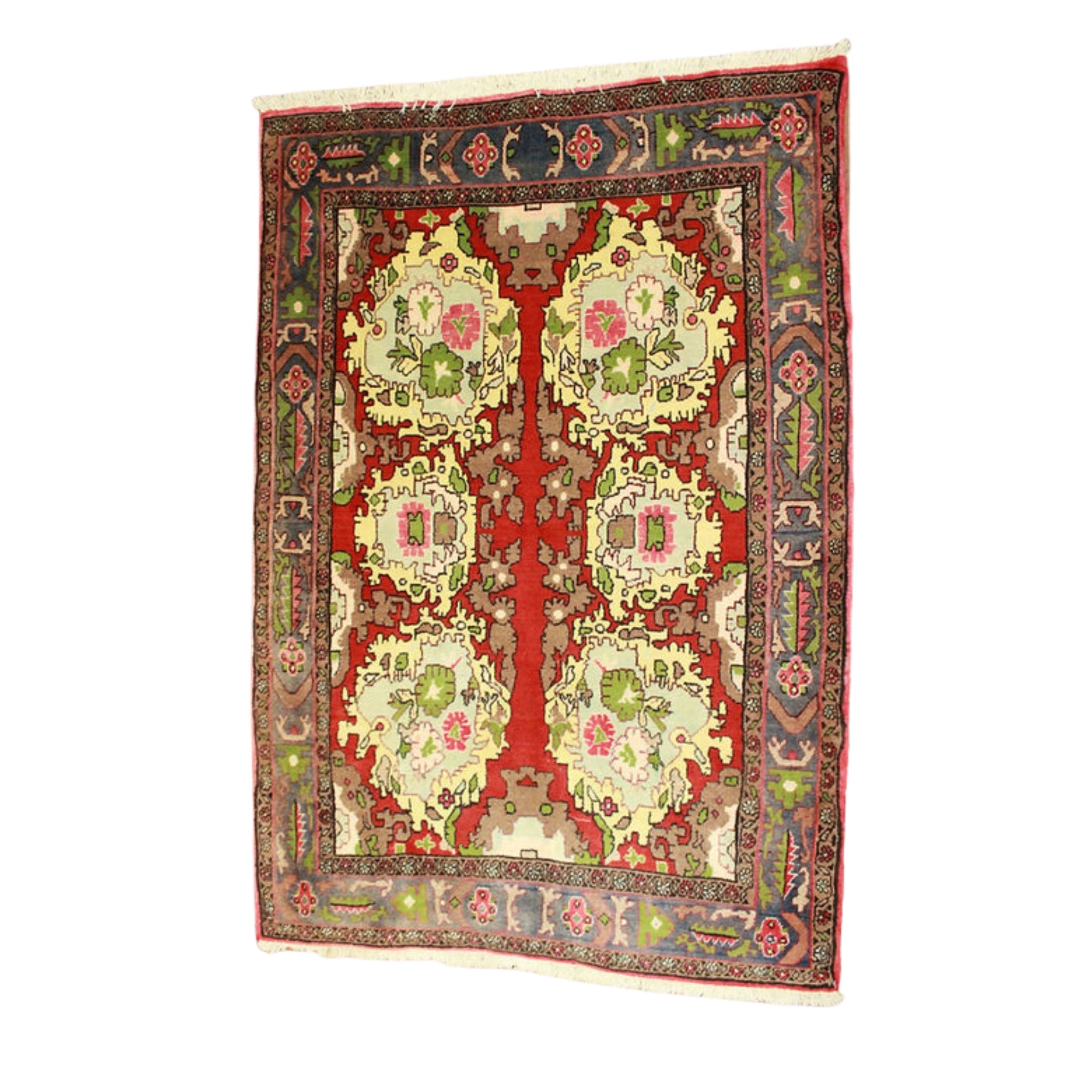 3.5 x 5 ft Hand Knotted Persian Hamadan Rug