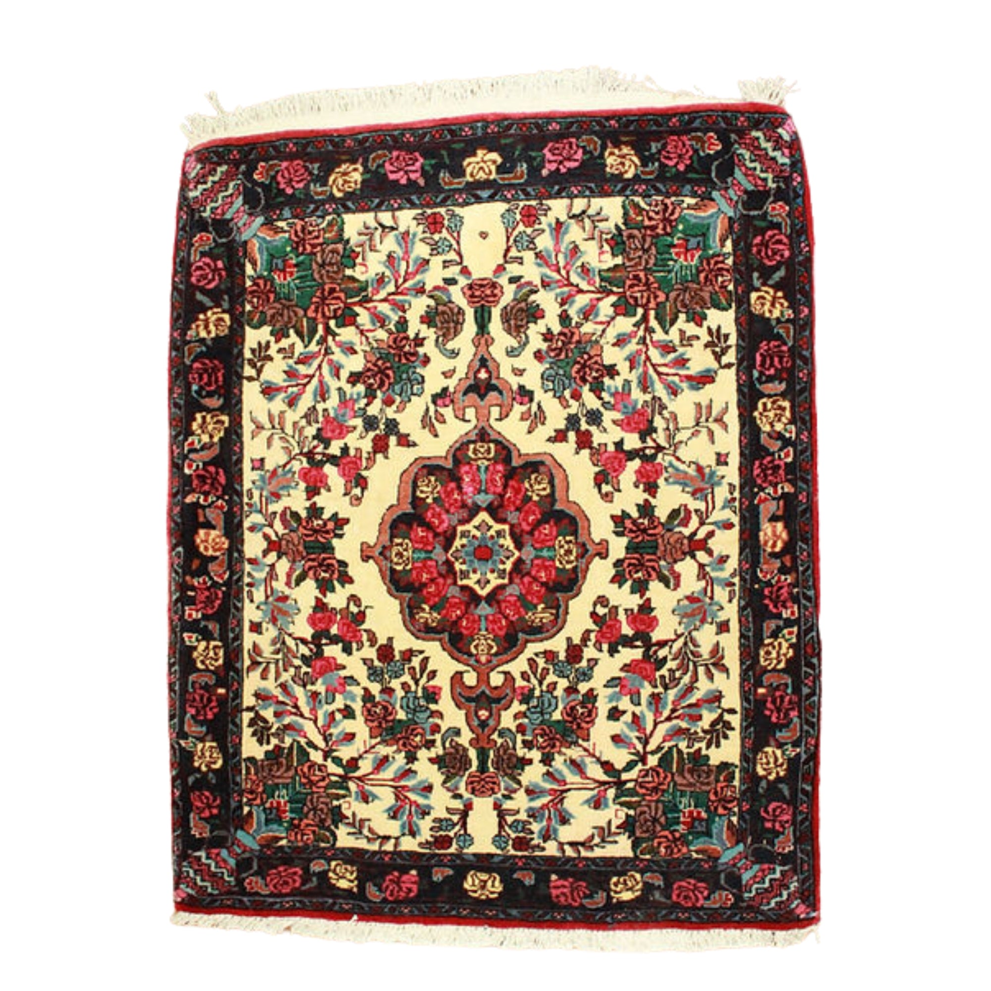 2.7 x 3.2 ft Hand Knotted Persian Bidjar Rug