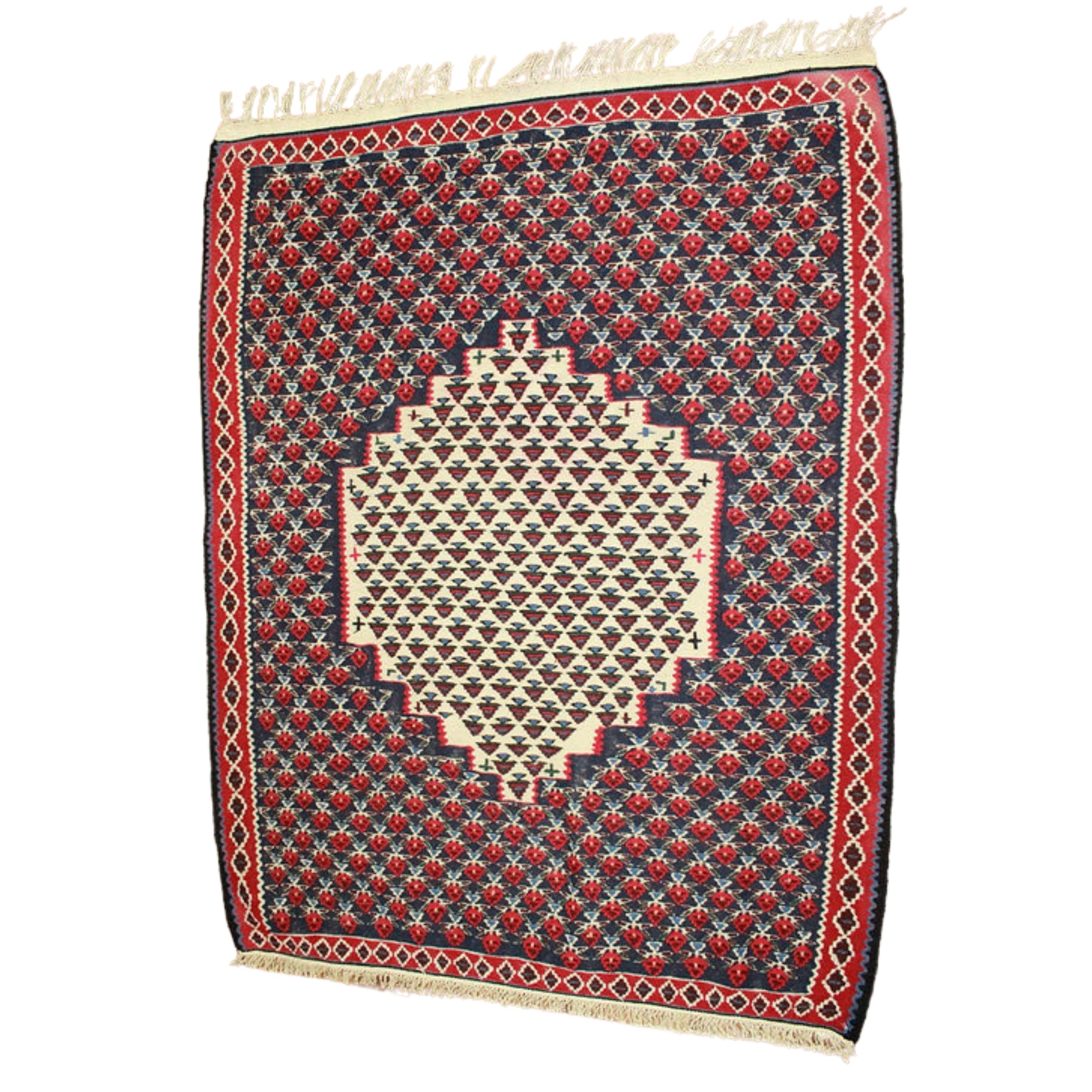 3.7 x 4.10 ft Hand Knotted Persian Kilim Rug