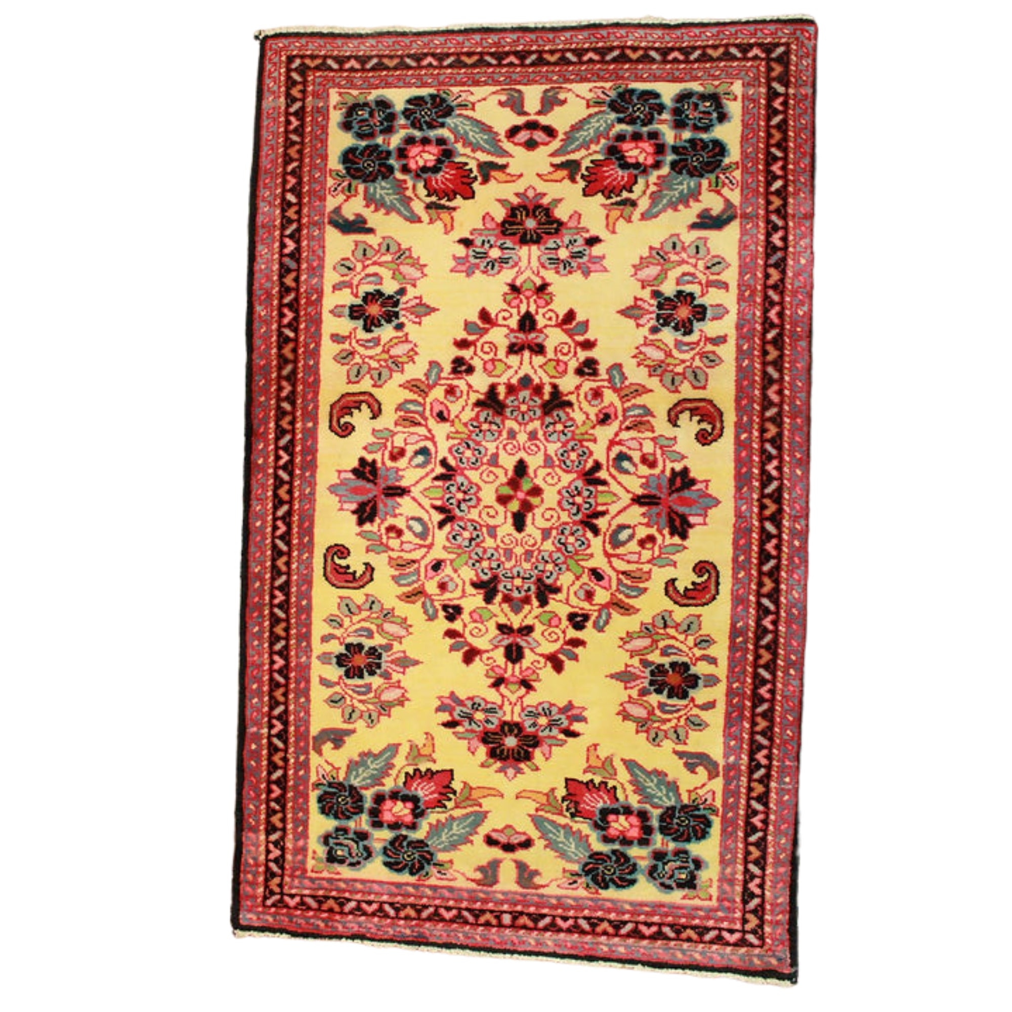 2.3 x 3.8 ft Hand Knotted Persian Hamadan Rug