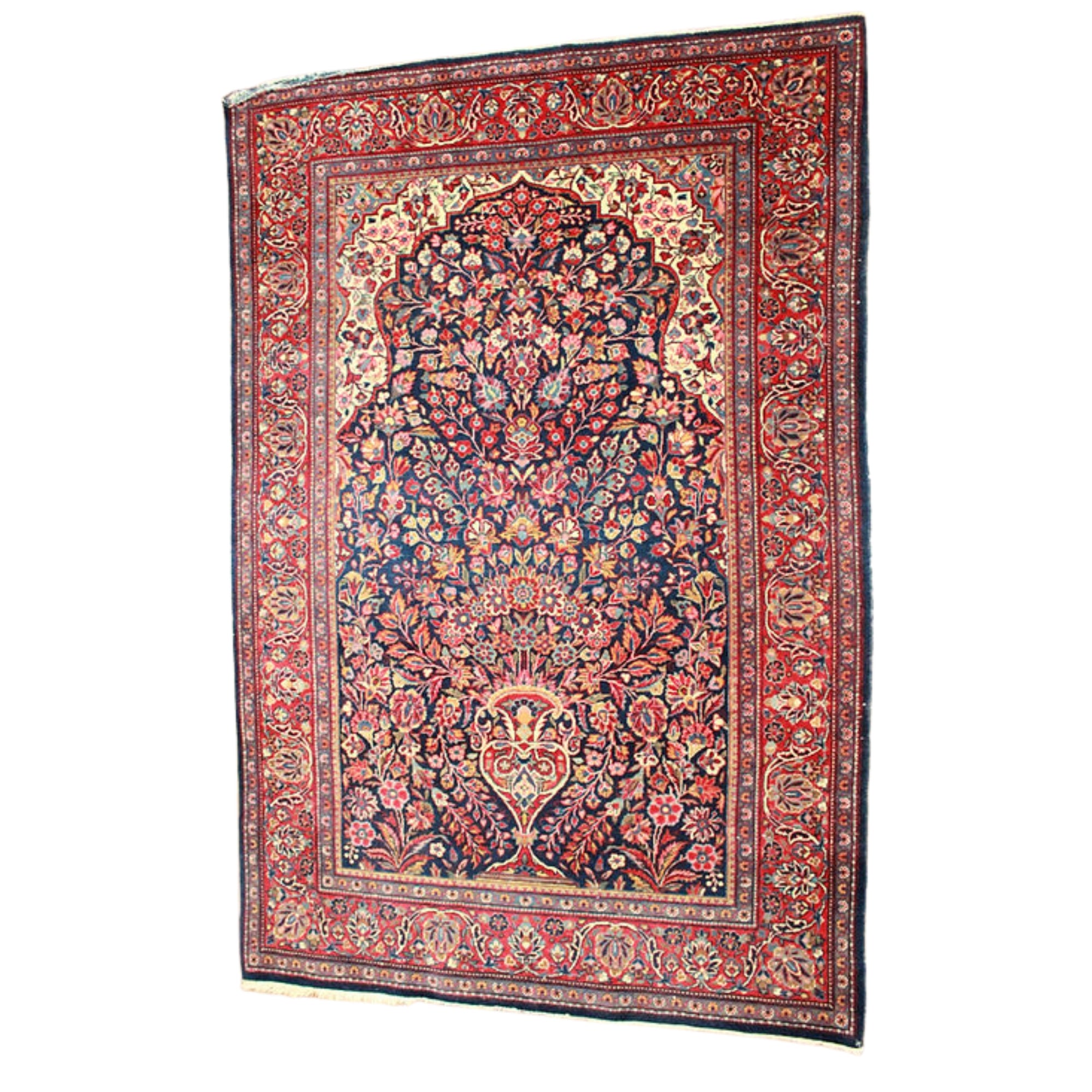 3.5 x 5.1 ft Hand Knotted Persian Kerman Rug