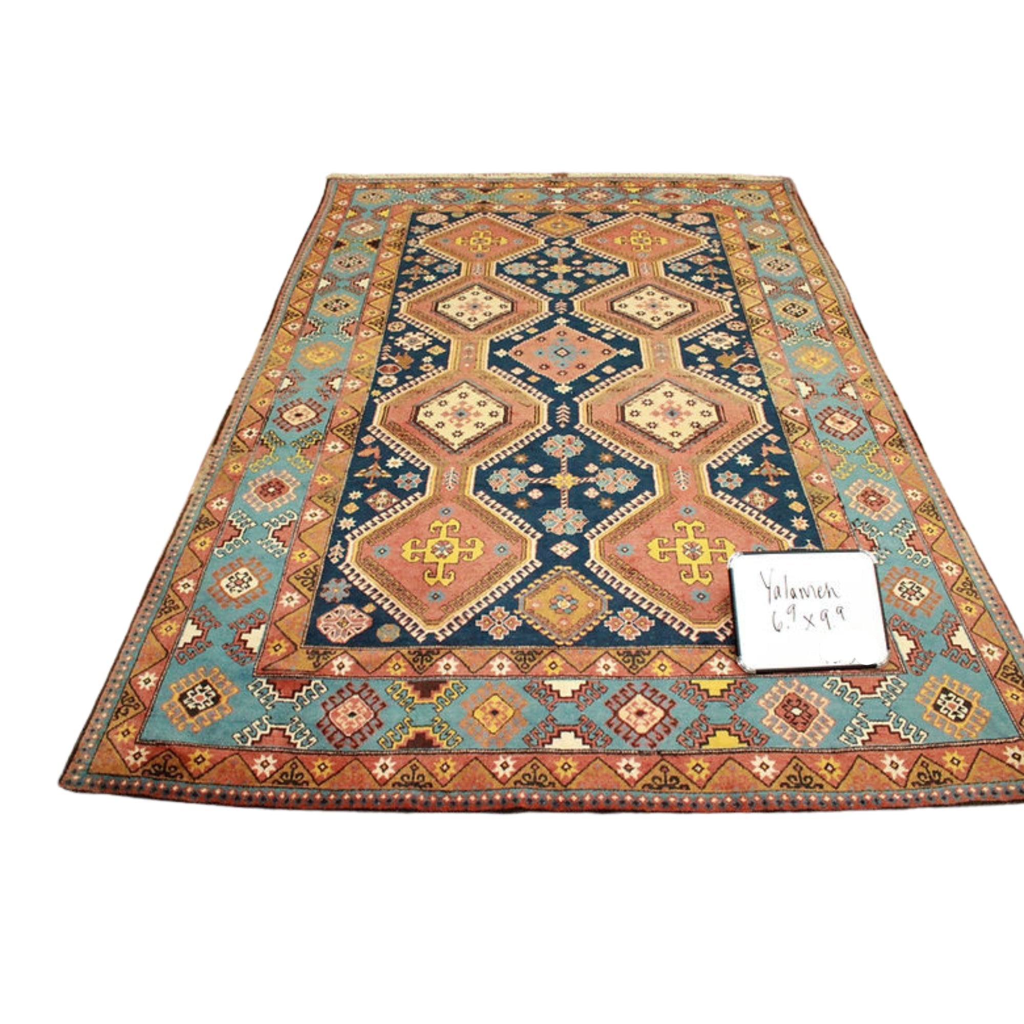6.9 x 9.9 ft Hand Knotted Old Persian Yalameh Rug