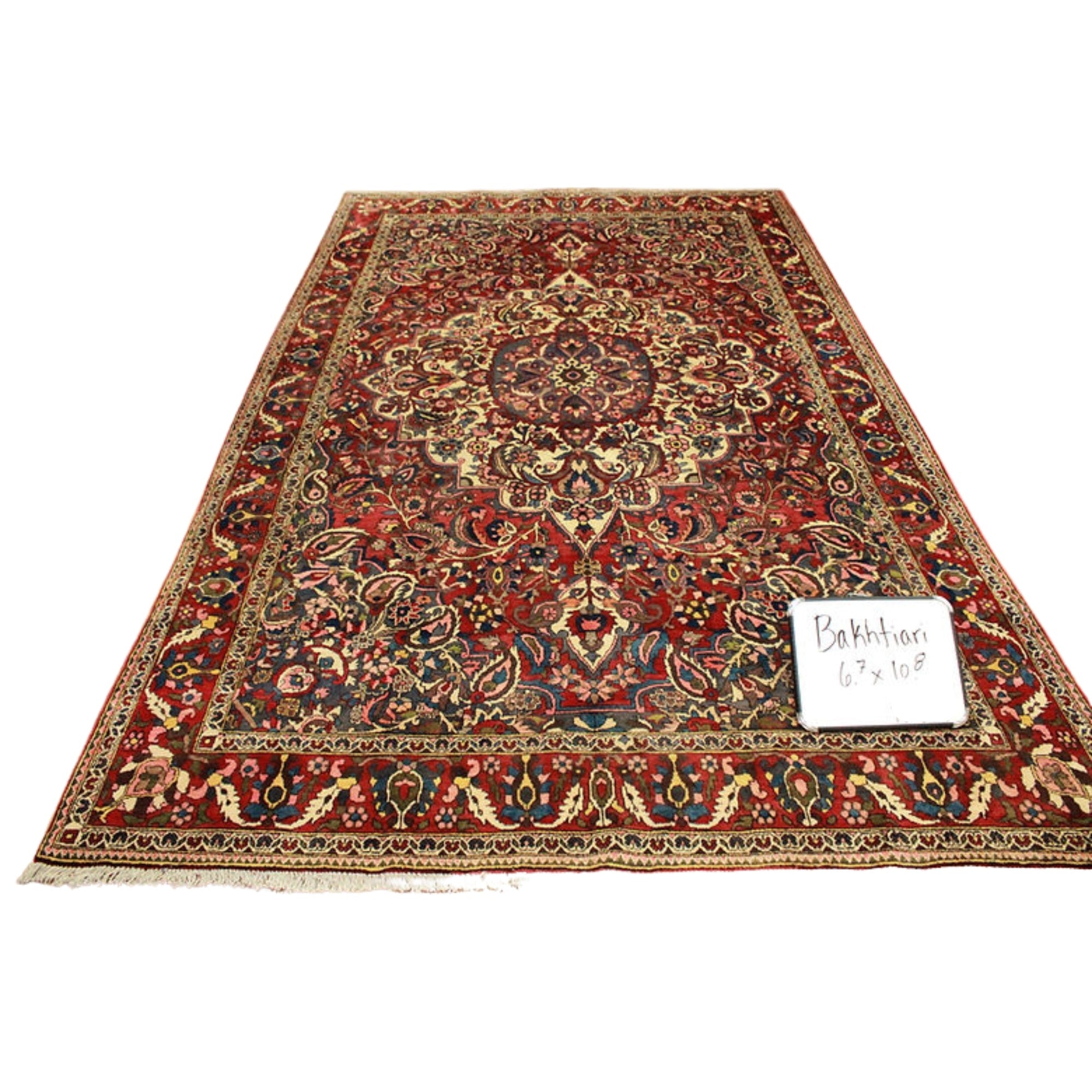 6.7 x 10.8 ft Hand Knotted Old Persian Bakhtiari Rug