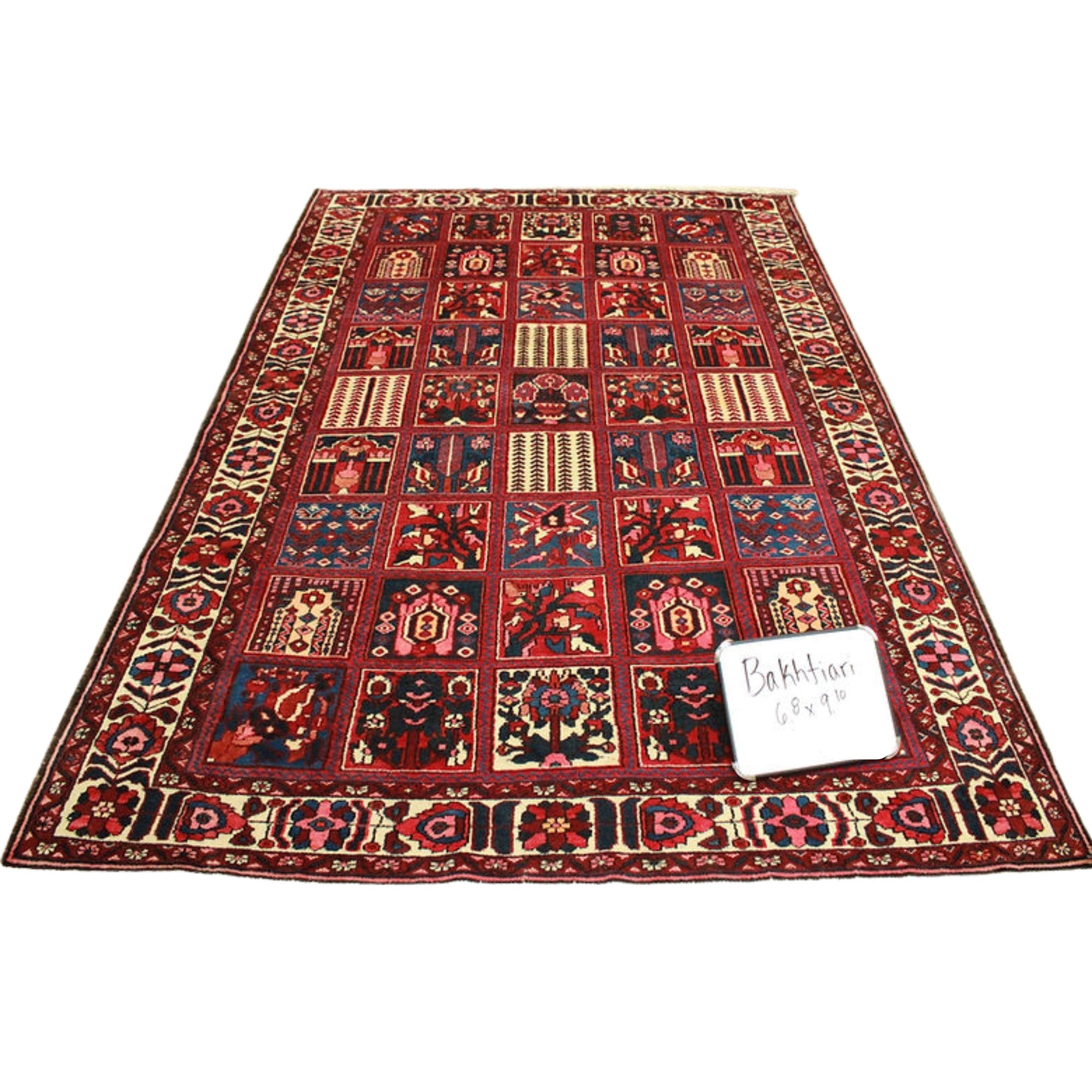 6.8 x 9.10 ft Hand Knotted Old Persian Bakhtiari Rug