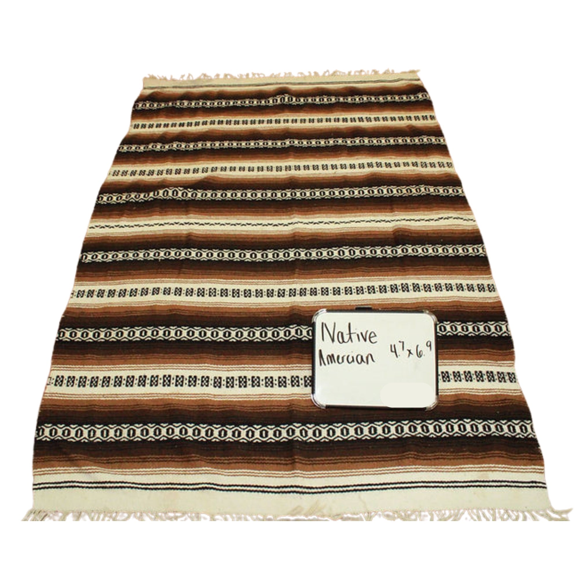 4.7 x 6.9 ft Hand Woven Native American Style Rug