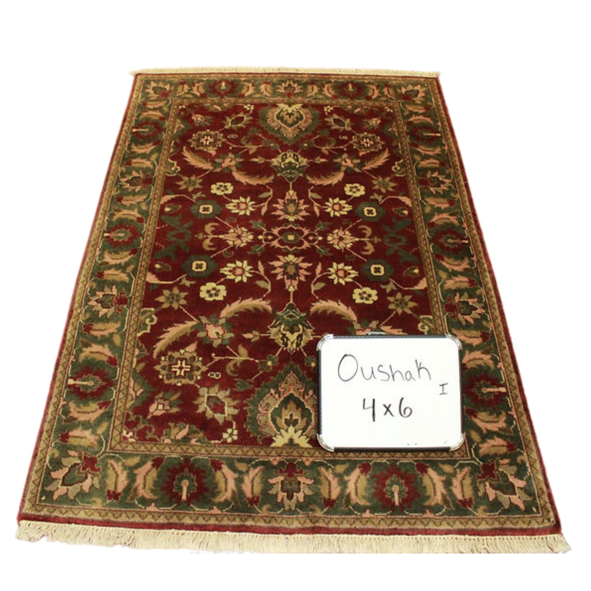 4 x 6 ft Hand Knotted Old Indian Oushak Rug