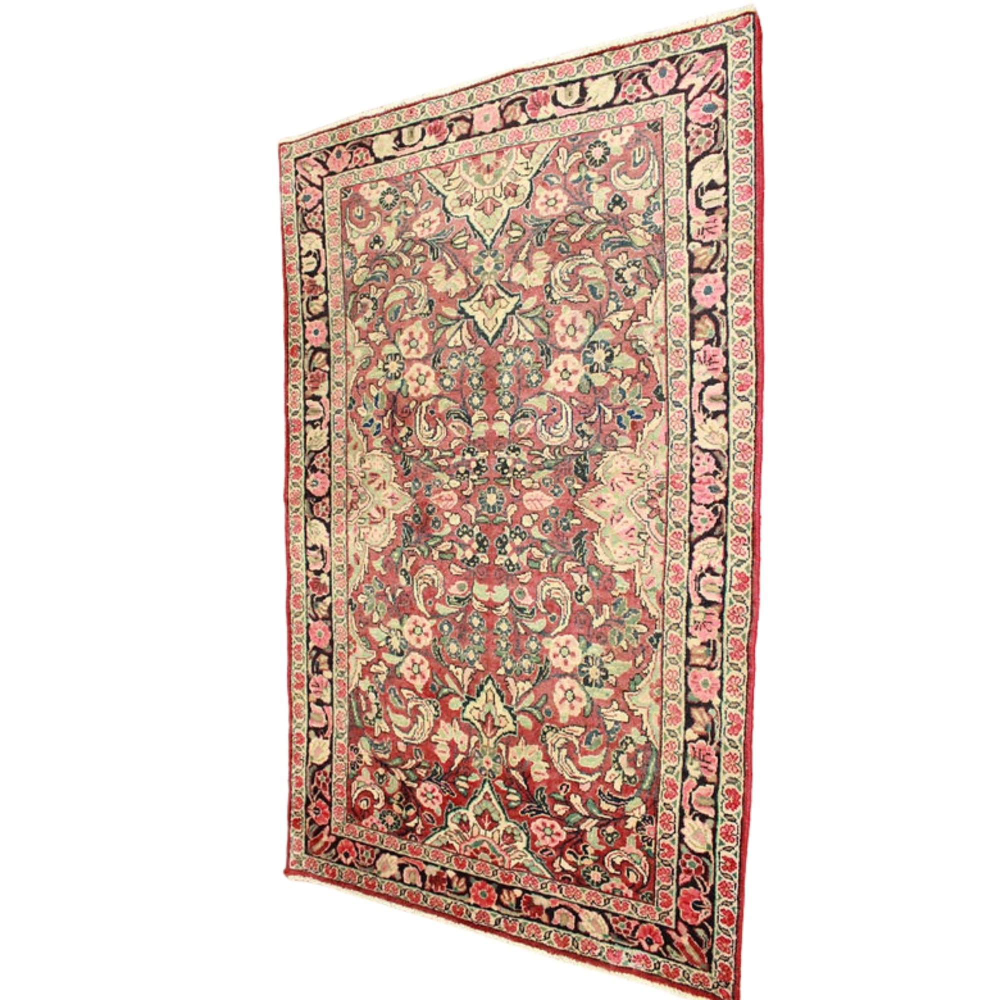 4.1 x 6.7 ft Hand Knotted Old Persian Mahal Rug