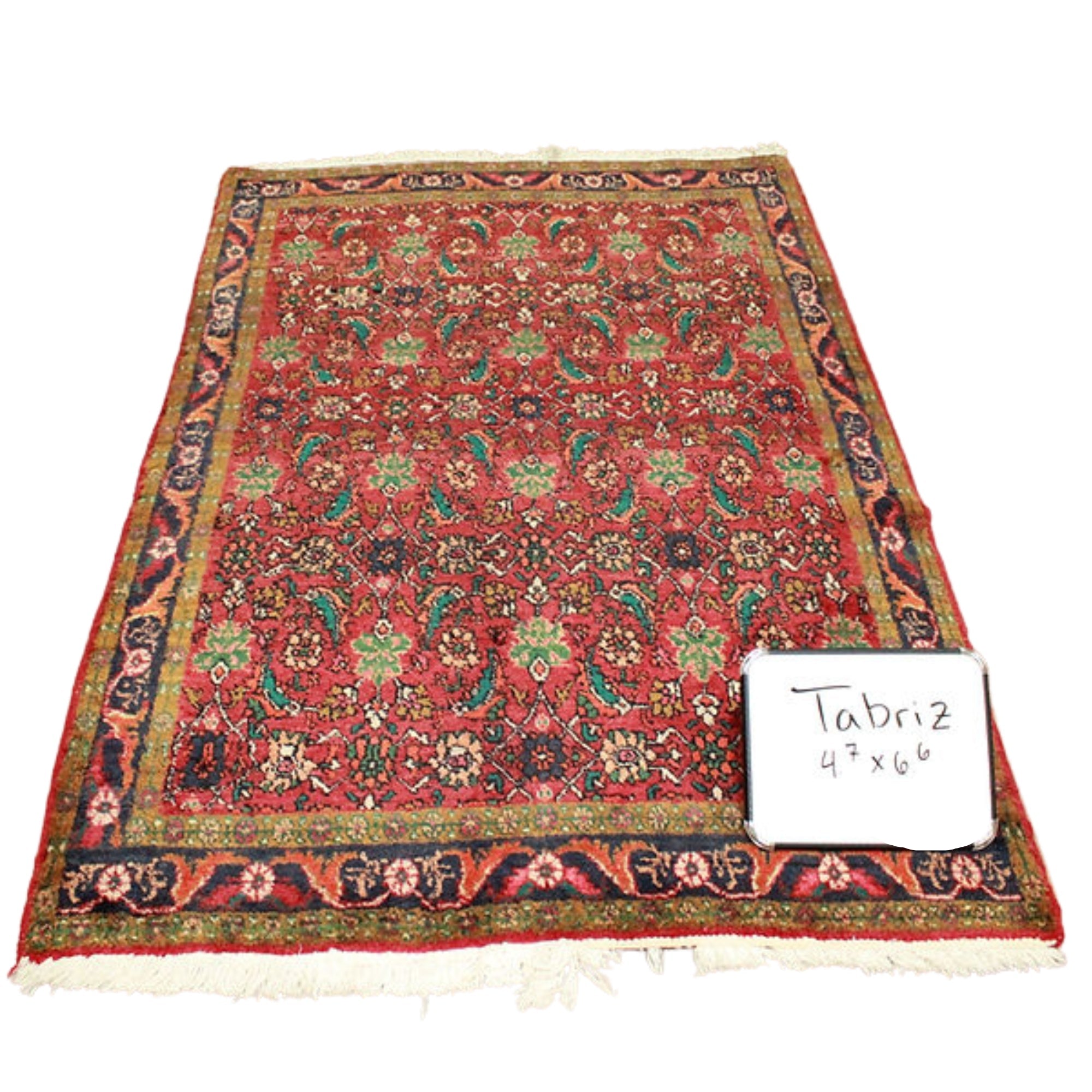 4.7 x 6.6 ft Hand Knotted Old Persian Tabriz Rug