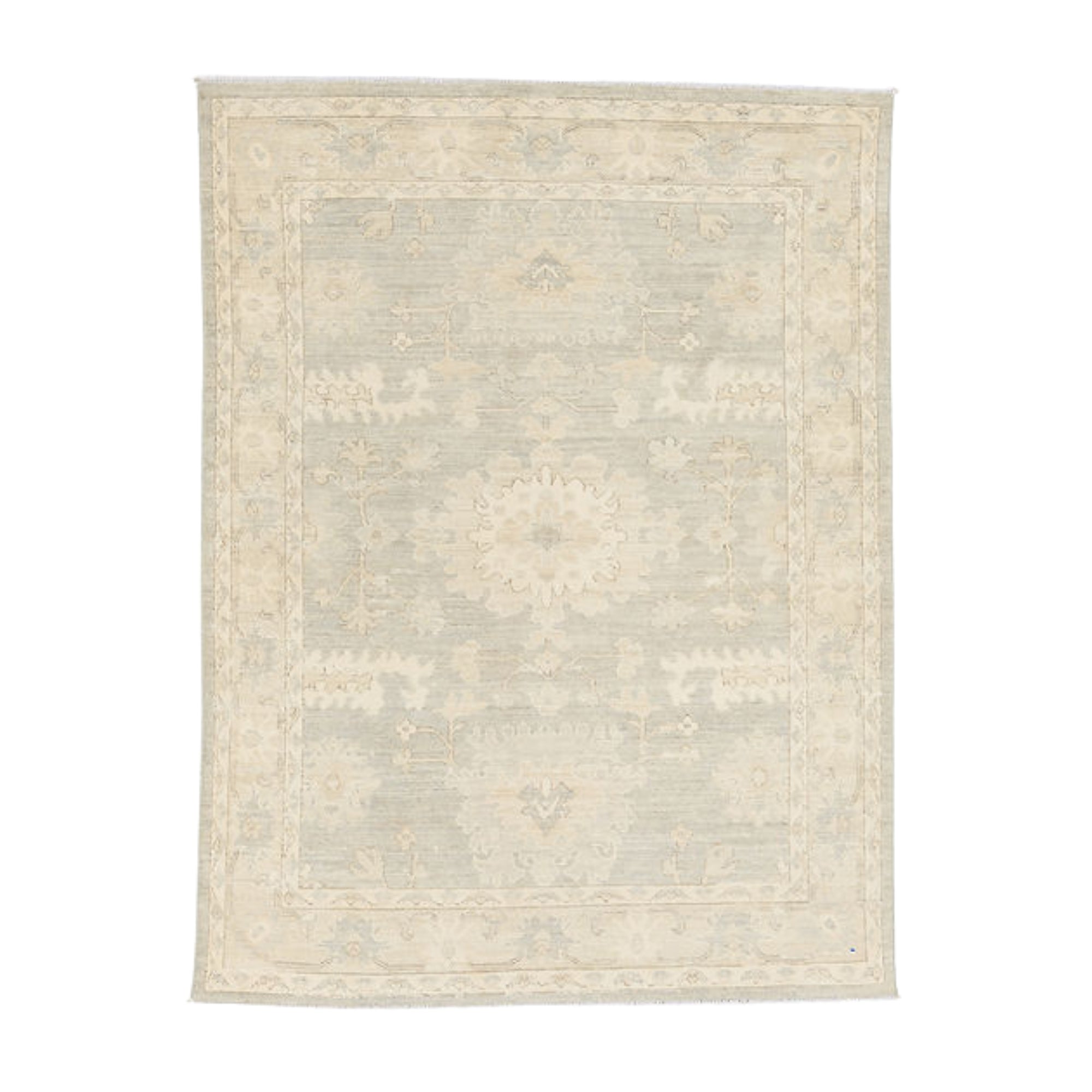 4.9 x 6.5 ft Hand Knotted Oushak Rug