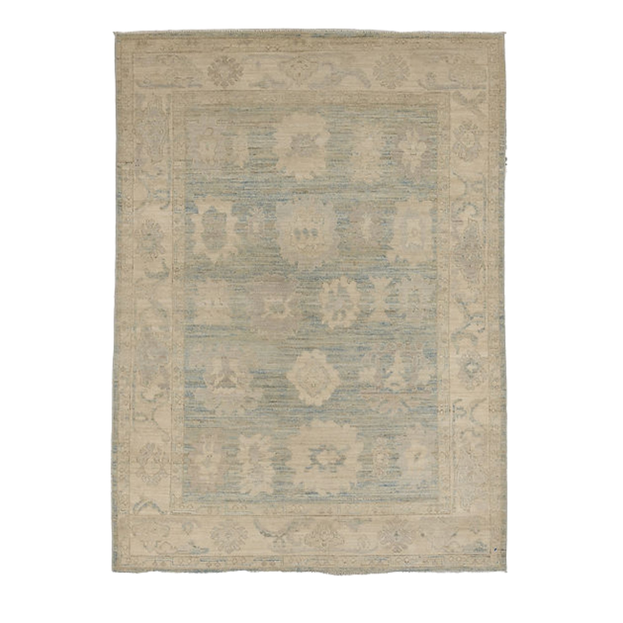 4.11 x 6.11 ft Hand Knotted Oushak Rug