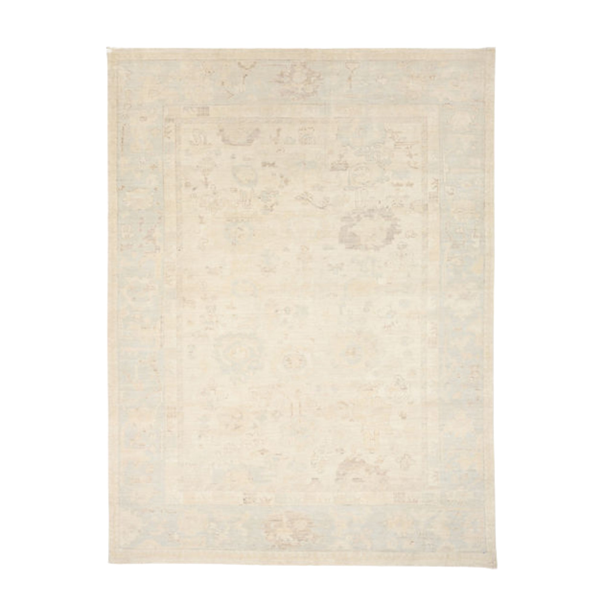 8.9 x 11.8 ft Hand Knotted Oushak Rug