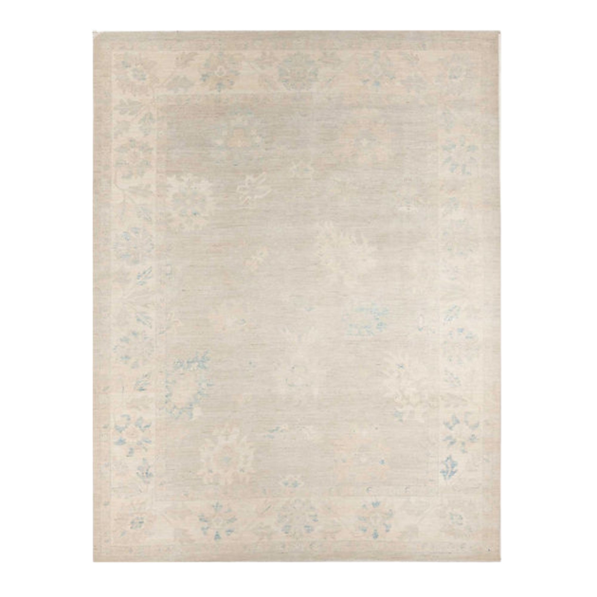 9 x 11.9 ft Hand Knotted Oushak Rug