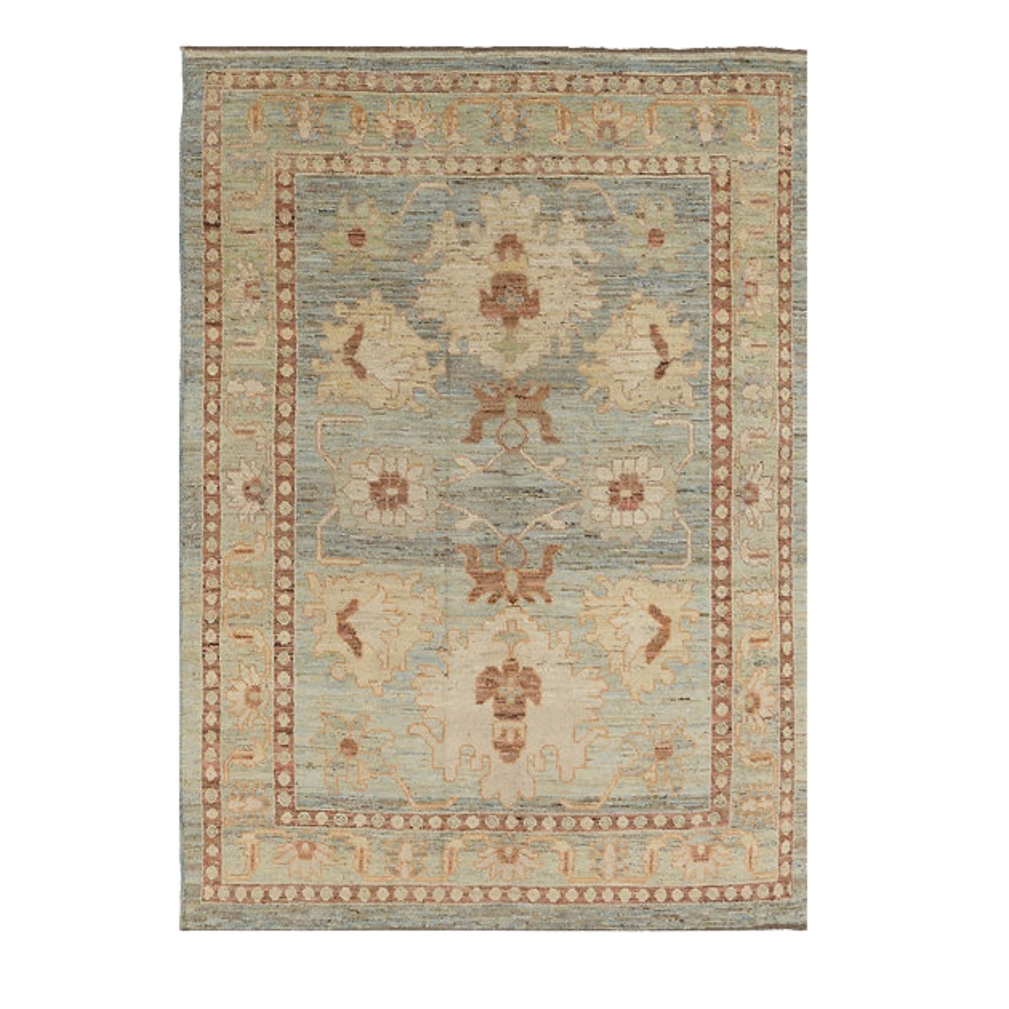 6.7 x 9.3 ft Hand Knotted Oushak Rug