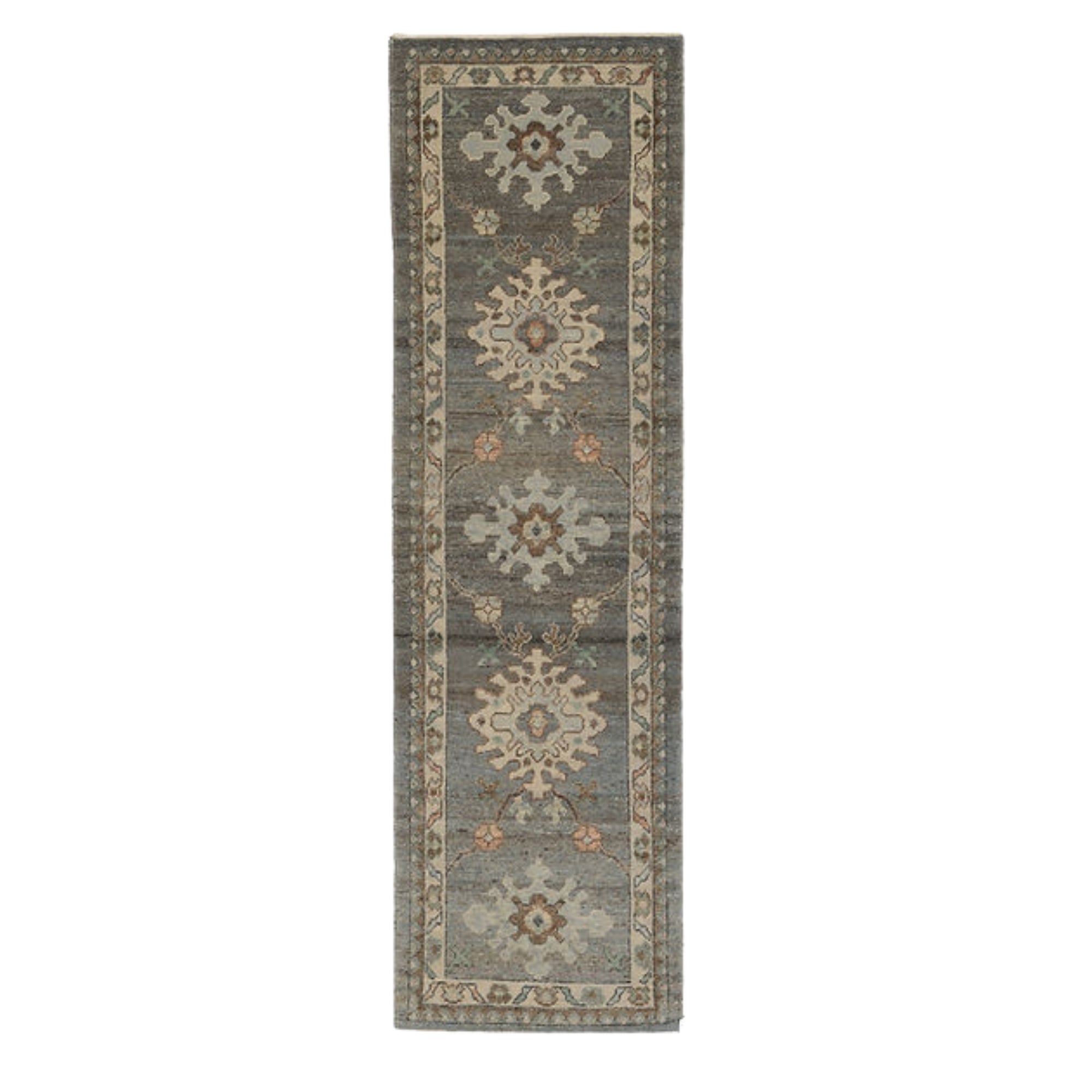 3 x 10.2 ft Hand Knotted Oushak Runner