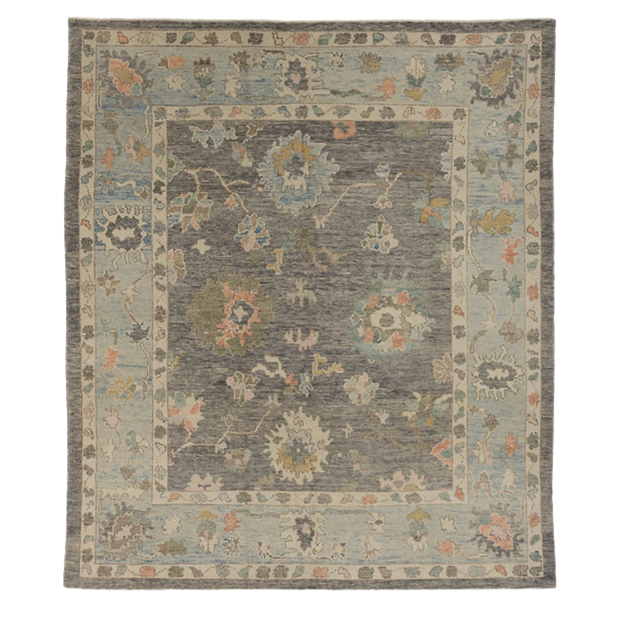 8.8 x 10.1 ft Hand Knotted Oushak Rug