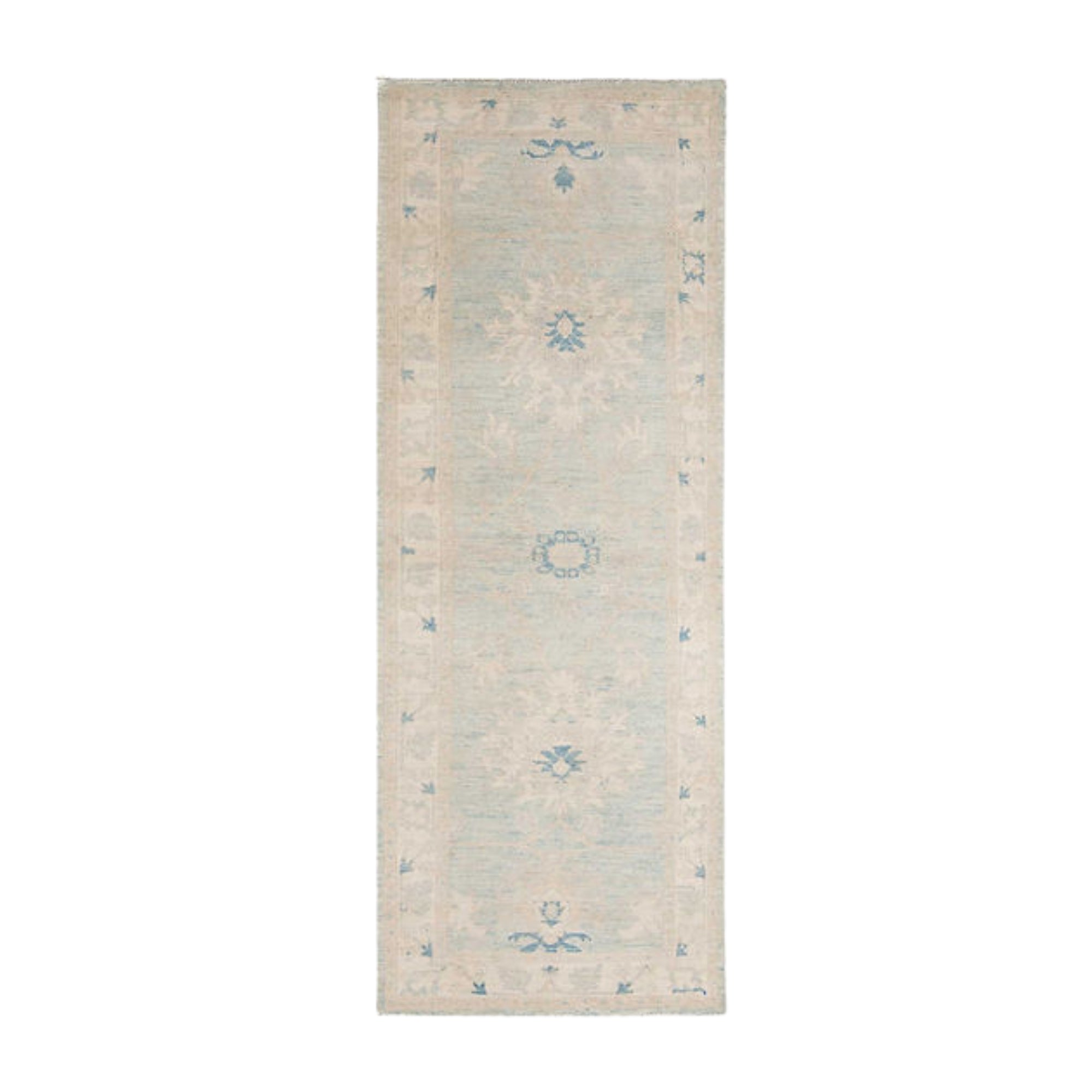 2.10 x 7.10 ft Hand Knotted Oushak Runner