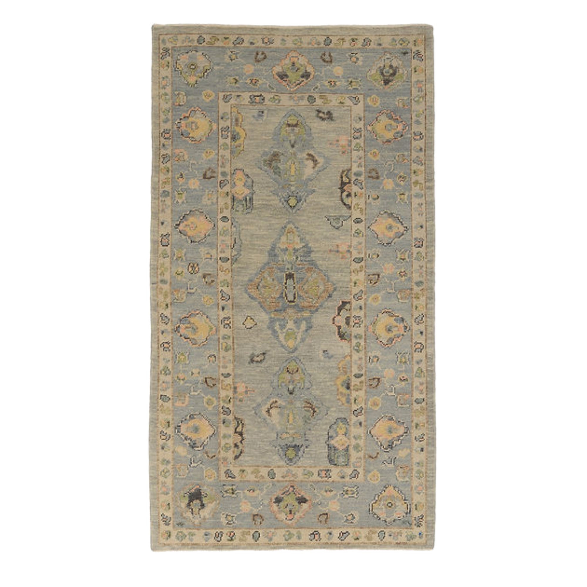 4.1 x 7.7 ft Hand Knotted Oushak Rug