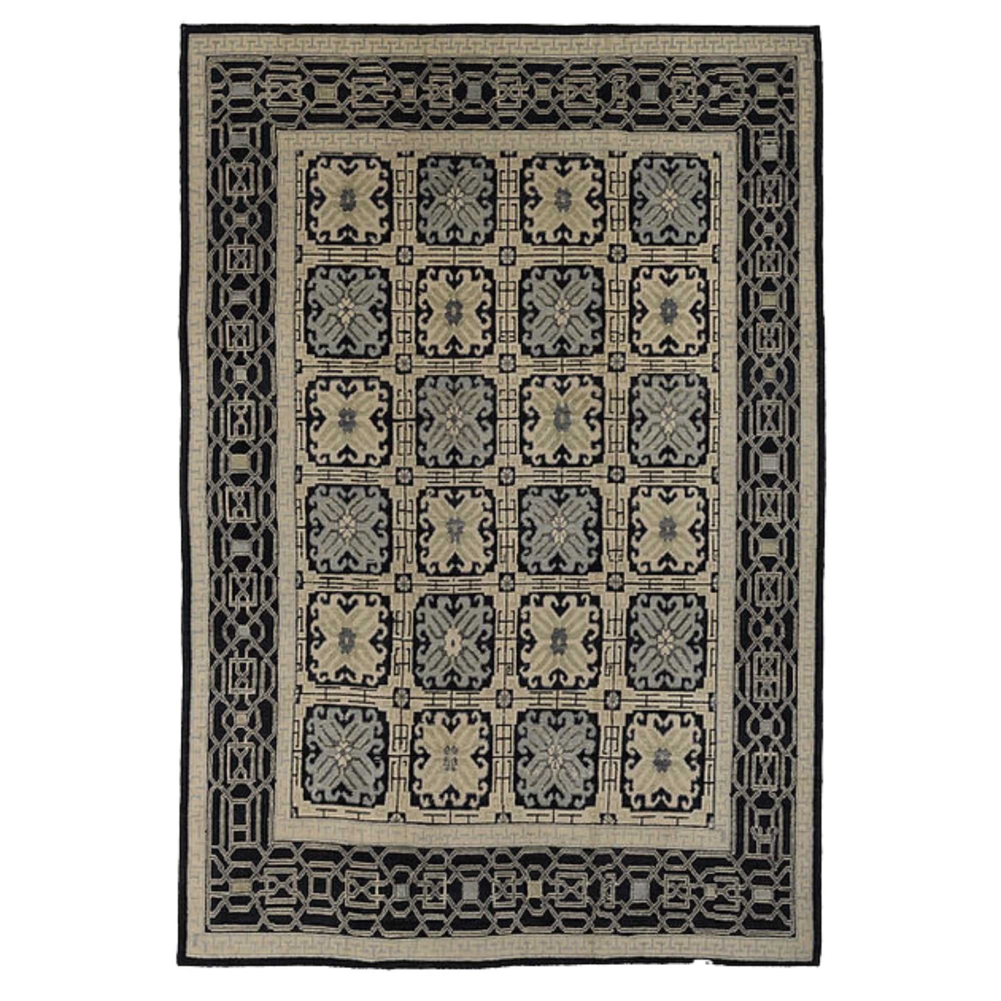 9.1 x 13.3 ft Hand Knotted Oushak Rug