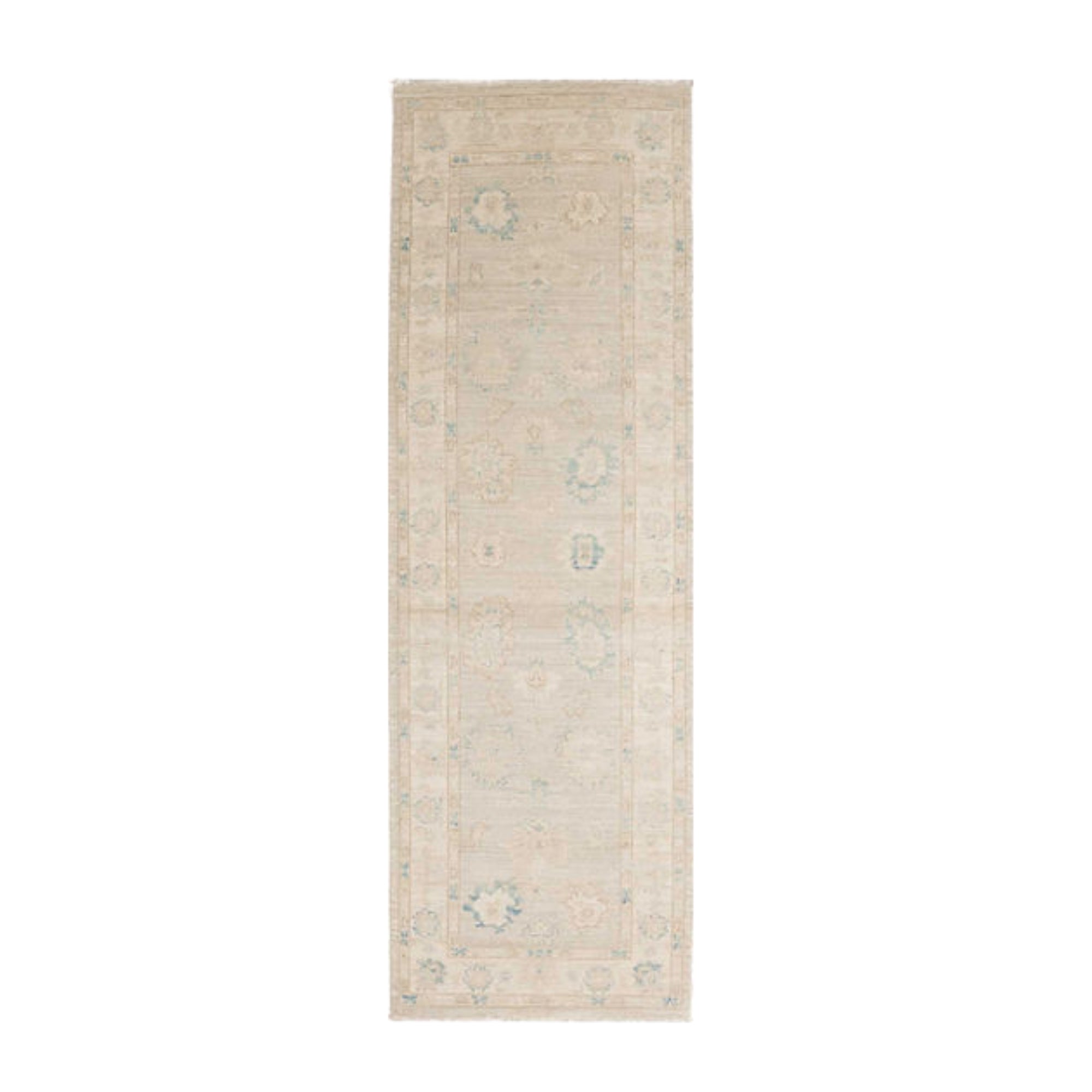 2.7 x 8.2 ft Hand Knotted Oushak Runner