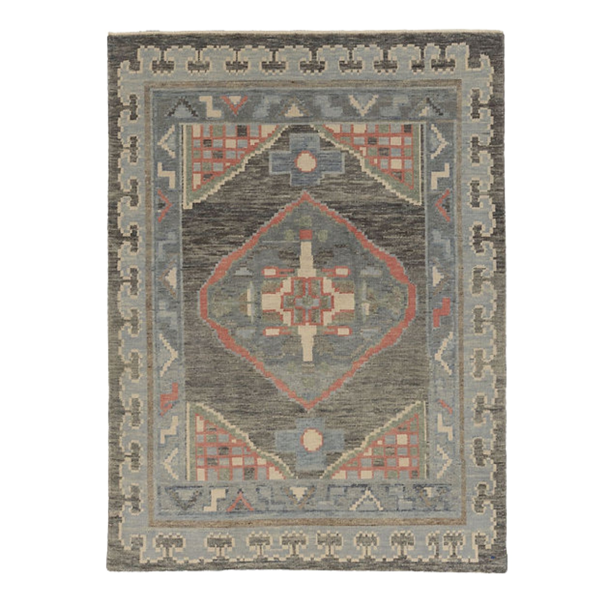 5 x 6.10 ft Hand Knotted Oushak Rug