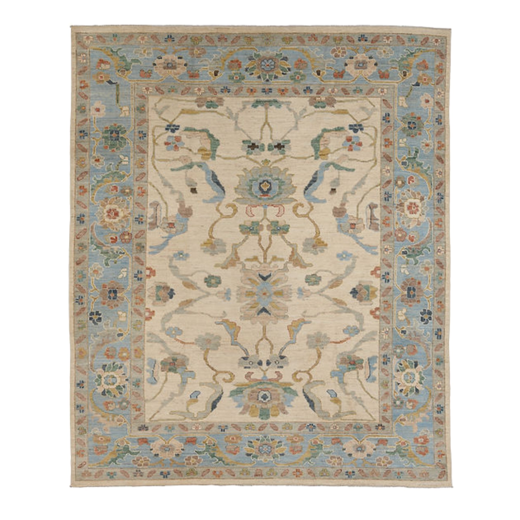 8.10 x 10.9 ft Hand Knotted Oushak Rug