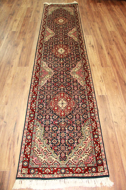 2.5 x 11.3 ft Hand Knotted Old Indian Bidjar Runner