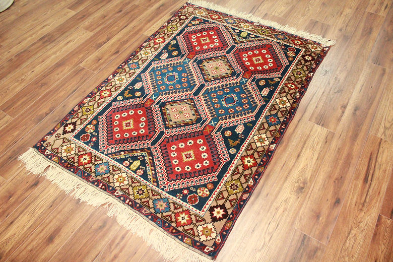 3.3 x 5 ft Hand Knotted Persian Yalamah Rug