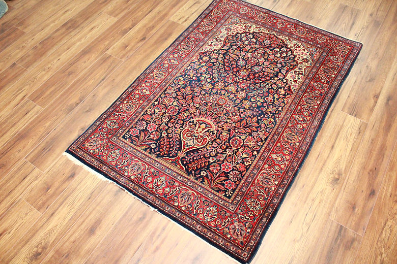 3.5 x 5.1 ft Hand Knotted Persian Kerman Rug